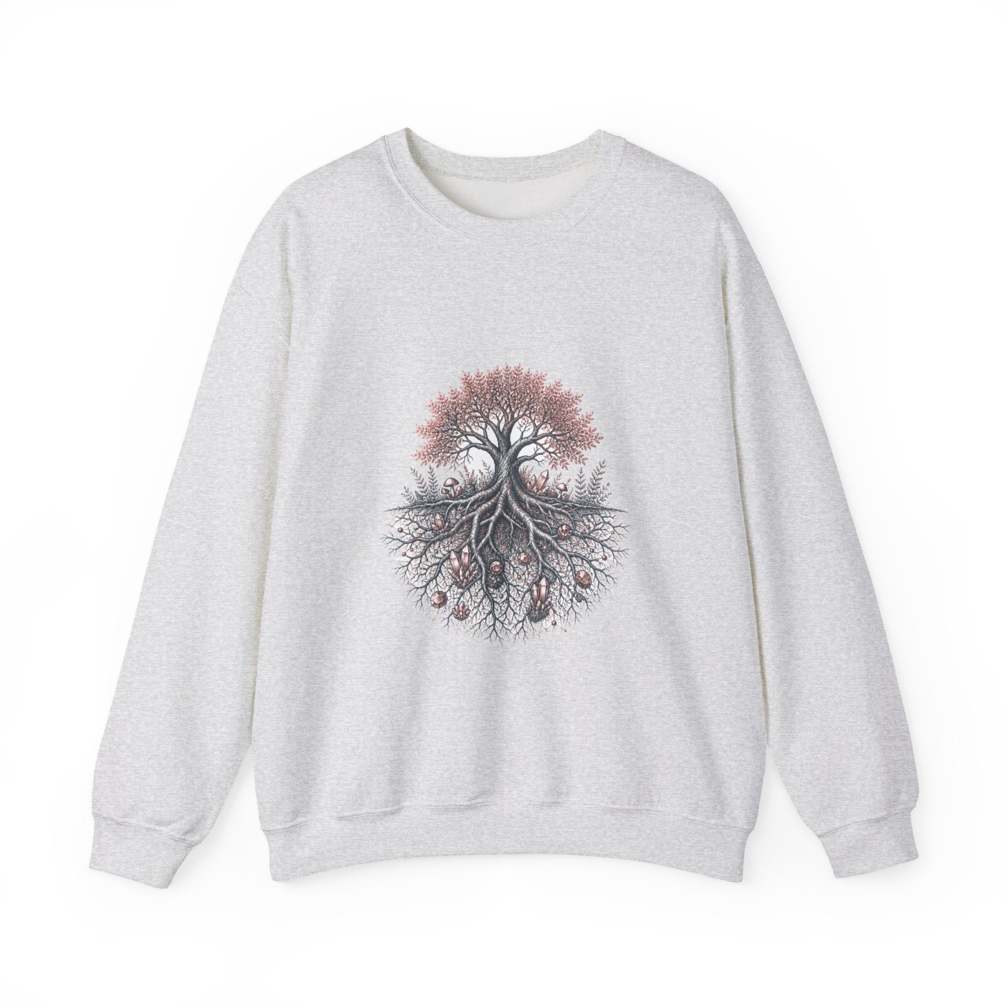 Matching Couple Sweatshirt - Ancient Oak & Deep Roots Matching Couple Comfort Colors Crew Vintage Art His Hers Honeymoon Gift - Design B