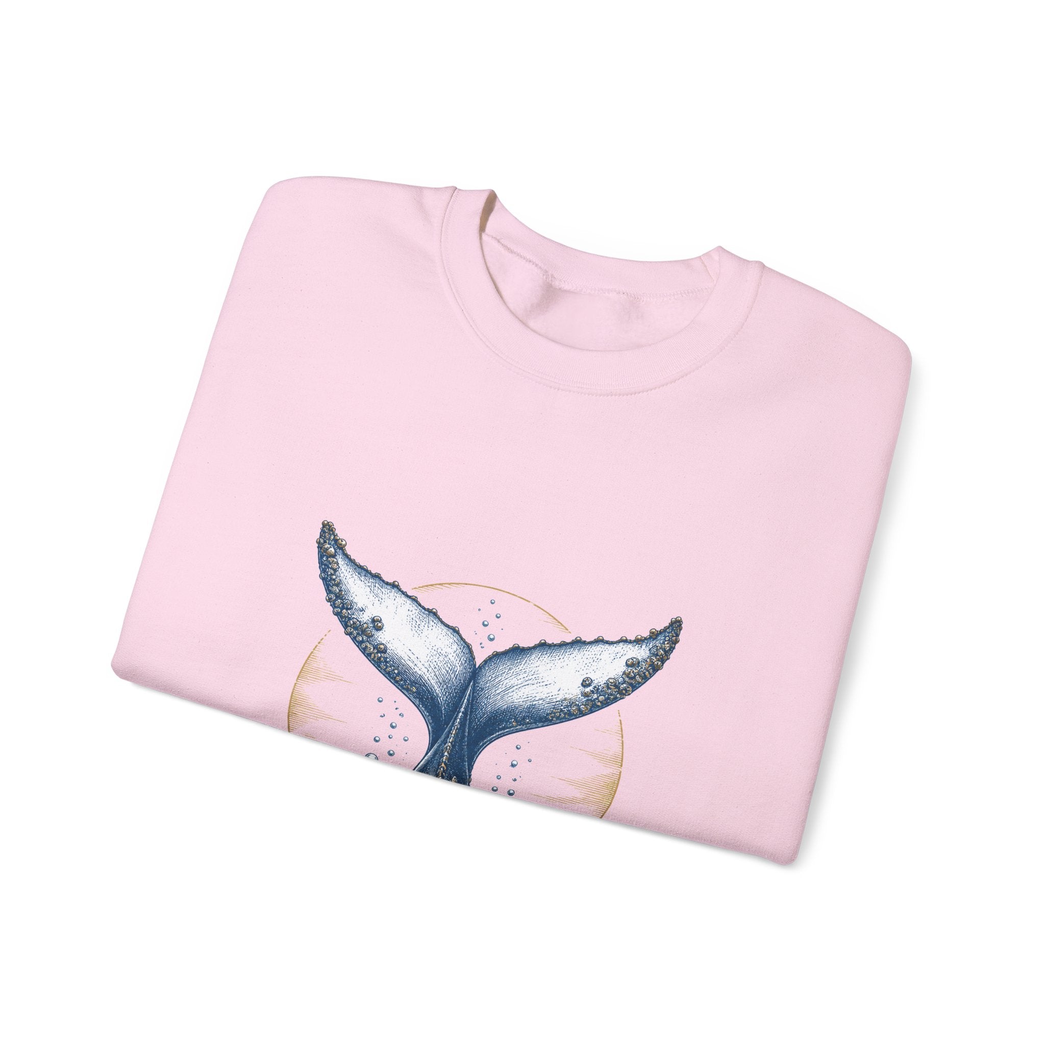 Matching Couple Sweatshirt - Eagle & Whale Matching Couple Comfort Colors Crew Hand-Drawn Art His Hers Anniversary Gift - Design B