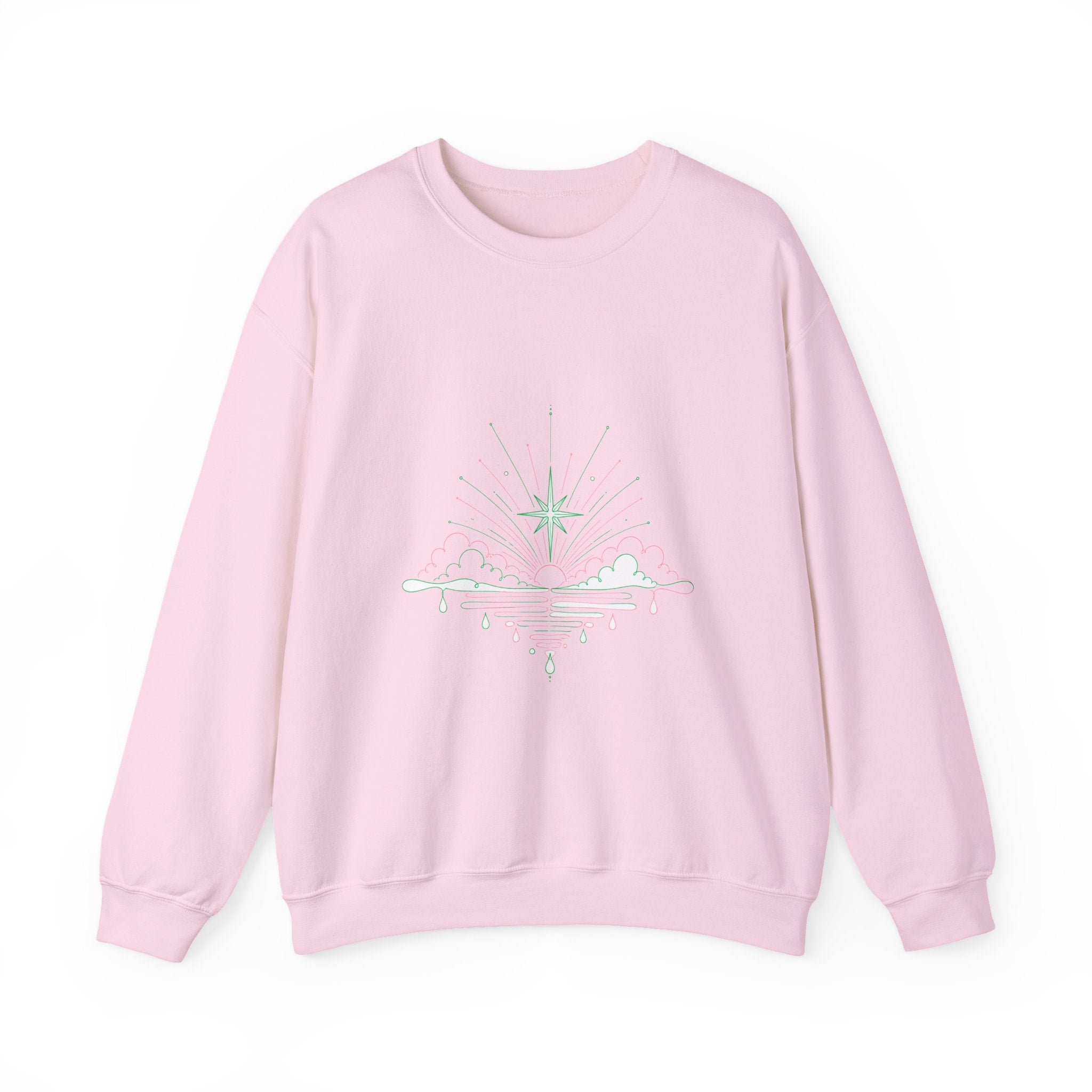 Matching Couple Sweatshirt - Evening & Morning Star Matching Couple Comfort Colors Crew Minimalist Art His Hers Christmas Gift - Design B