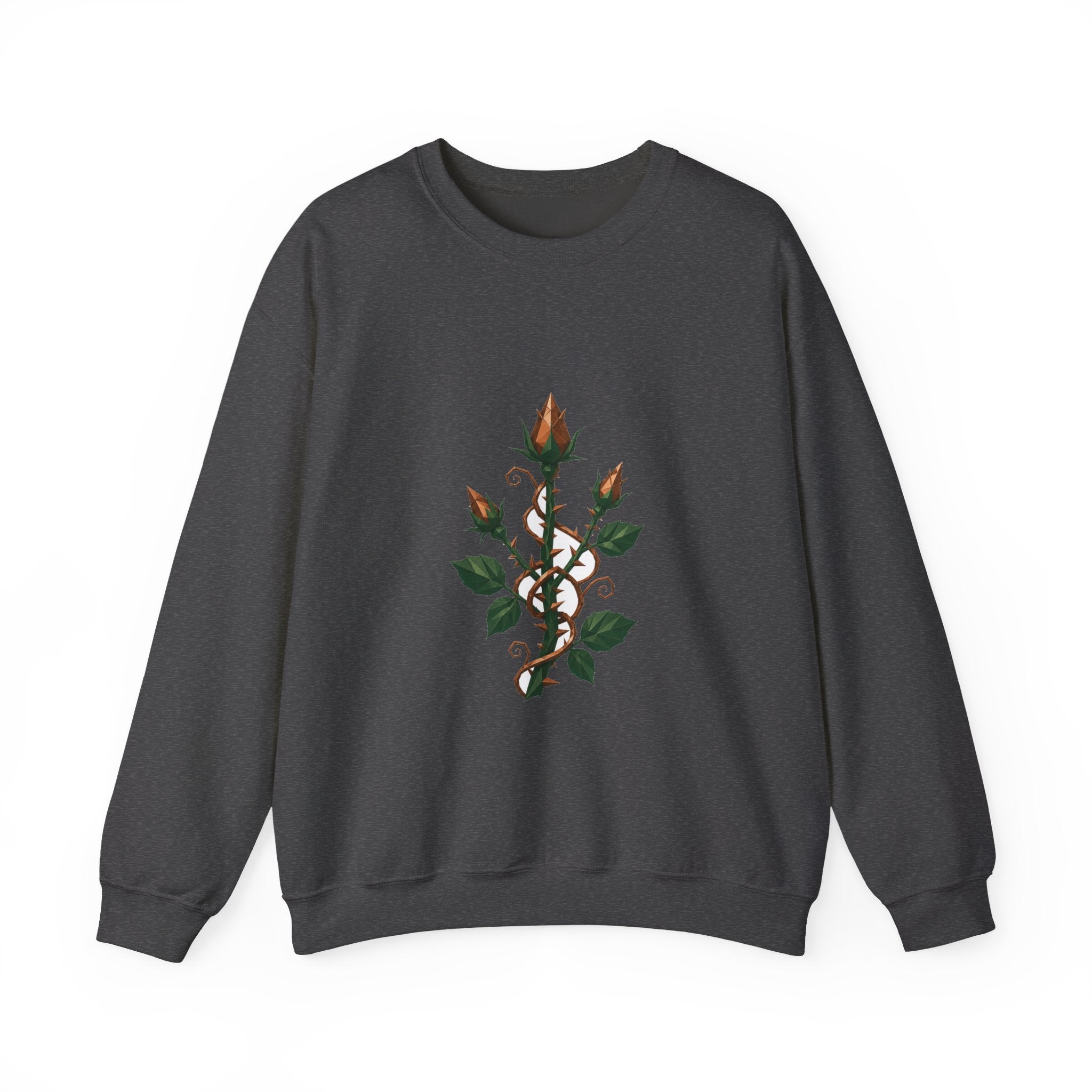 Matching Couple Sweatshirt - Rose & Thorn Matching Couple Premium Fleece Sweatshirt Geometric Art His Hers Love Gift - Design B