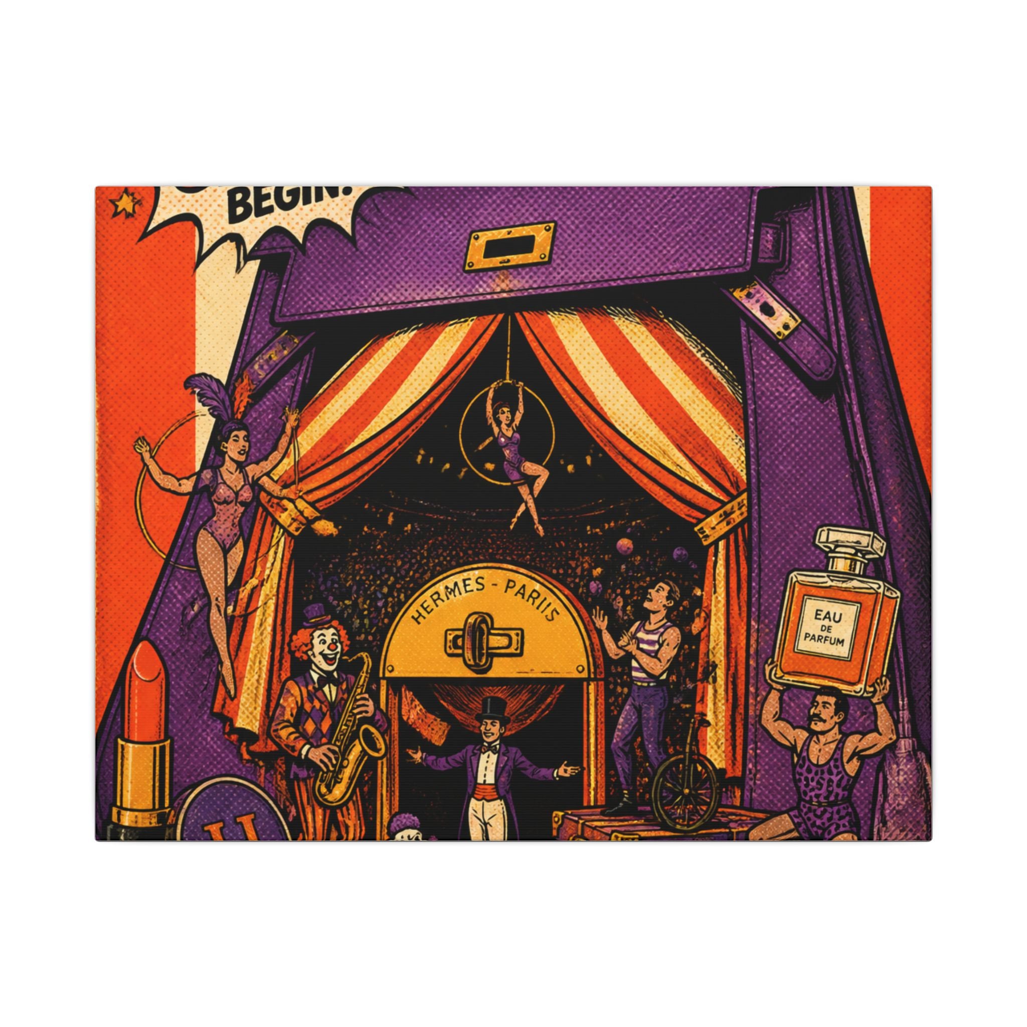 Handbag Big Top Wall Art Canvas 24×36 Pop Art Restaurant Decor Maximalist Print