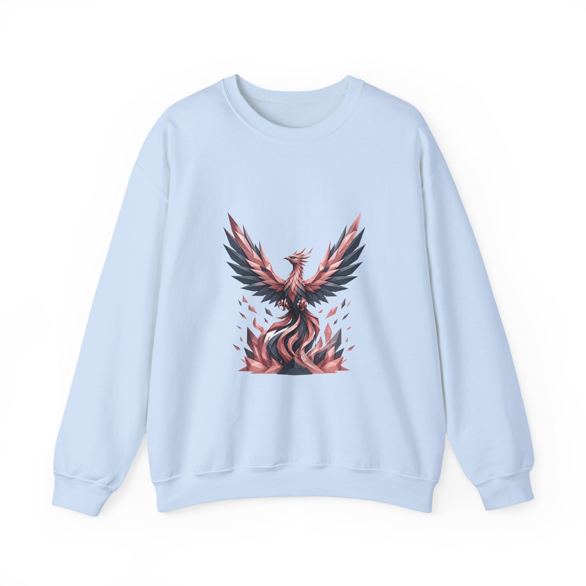 Matching Couple Sweatshirt - Dragon & Phoenix Matching Couple Crewneck Sweatshirt Geometric Art His Hers Couple Gift - Design B