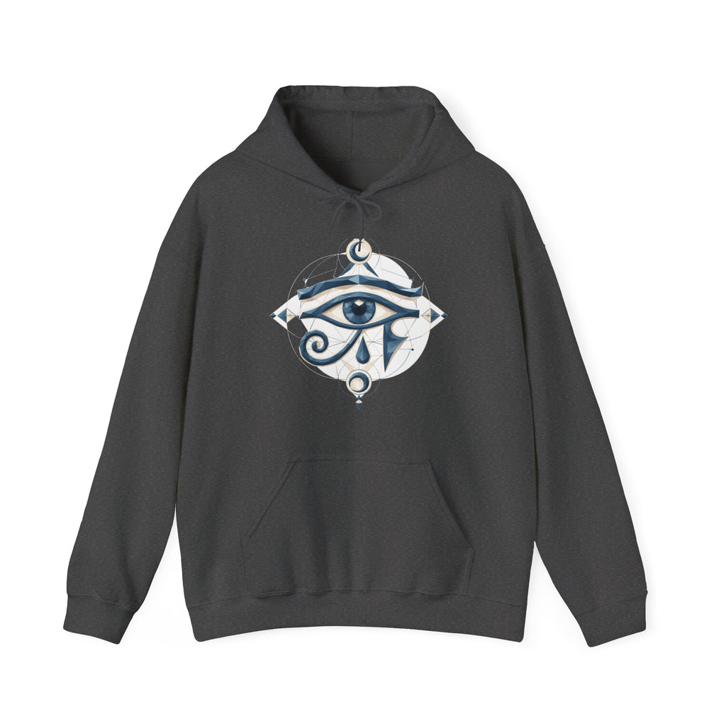 Matching Couple Sweatshirt - Eye of Ra & Horus Matching Couple Hooded Sweatshirt Geometric Art His Hers Couple Gift - Design B