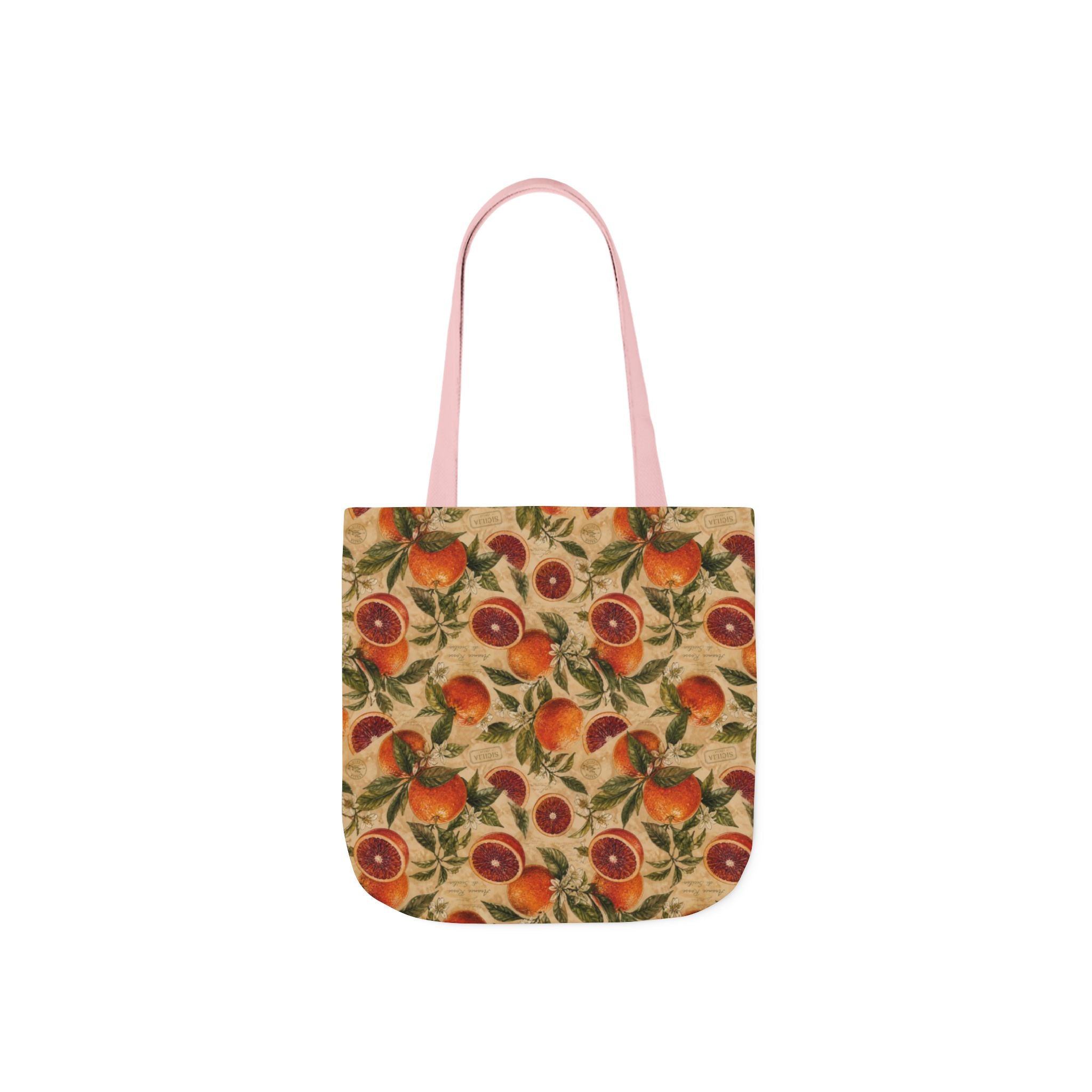 Blood Oranges Canvas Tote Bag Mediterranean Kitchen Watercolor Design Italian Cottagecore Gift