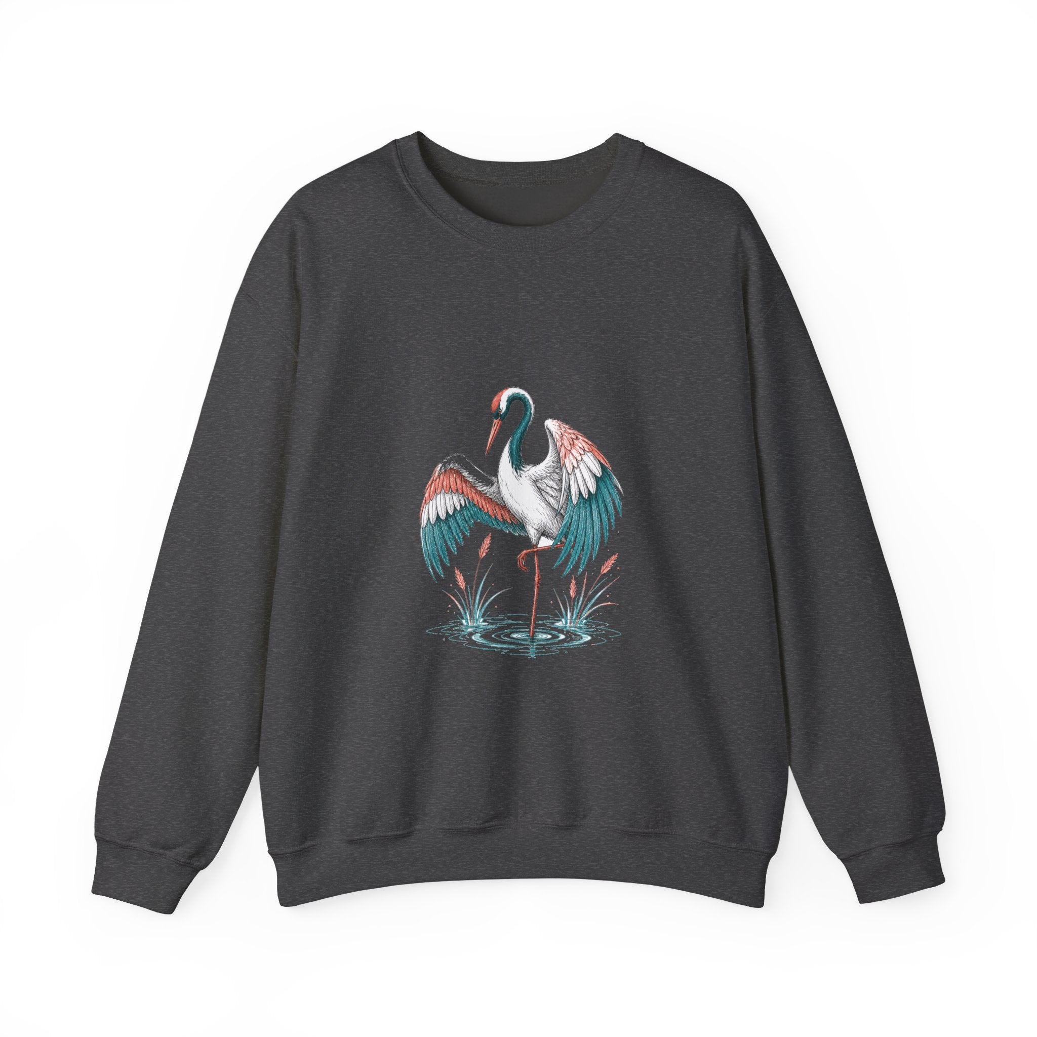 Matching Couple Sweatshirt - Tiger & Crane Matching Couple Comfort Colors Crew Hand-Drawn Art His Hers Anniversary Gift - Design B