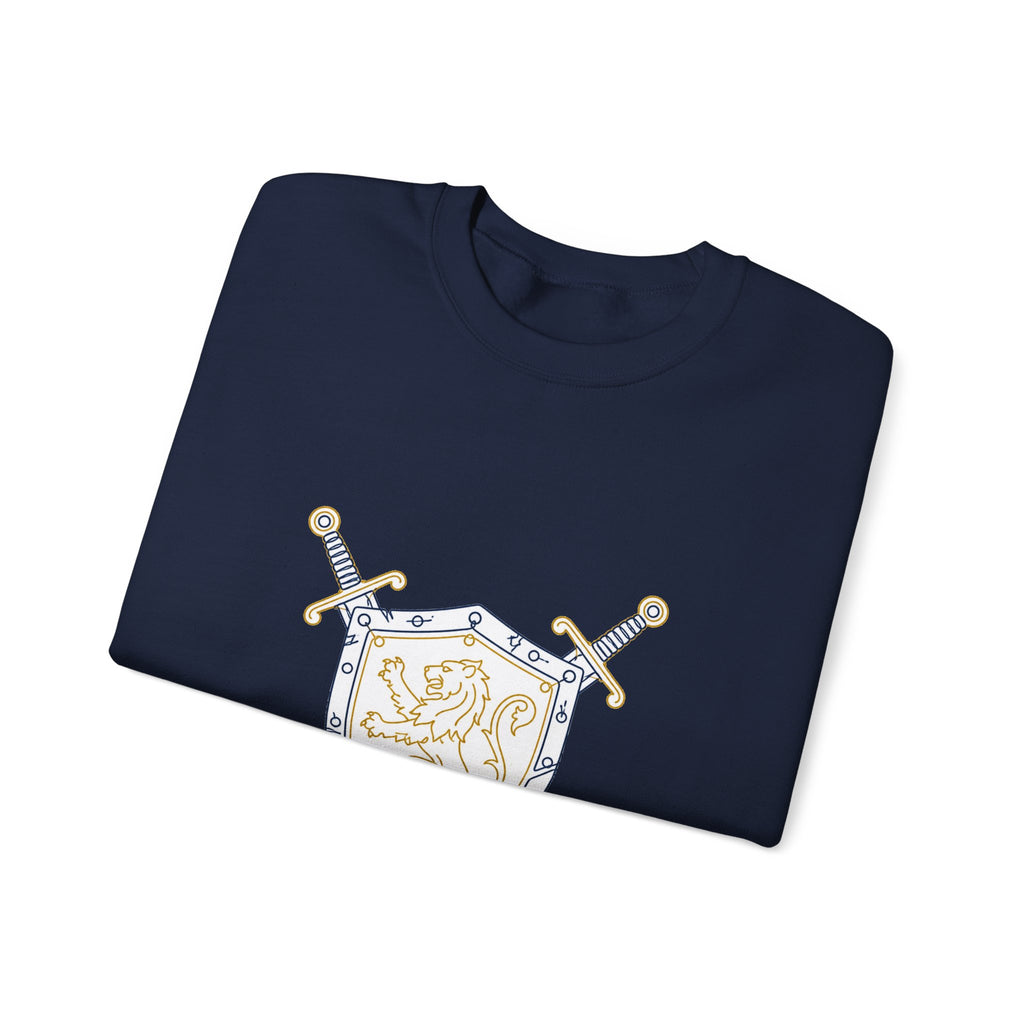 Matching Couple Sweatshirt - Crown & Shield Matching Couple Crewneck Sweatshirt Minimalist Art His Hers Valentine Gift - Design B