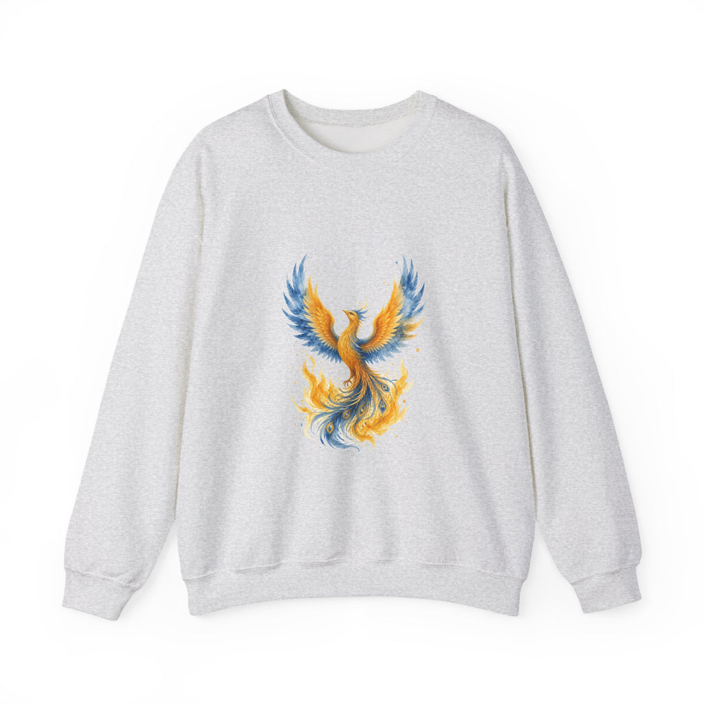 Matching Couple Sweatshirt - Dragon & Phoenix Matching Couple Comfort Colors Crew Watercolor Art His Hers Birthday Gift - Design B