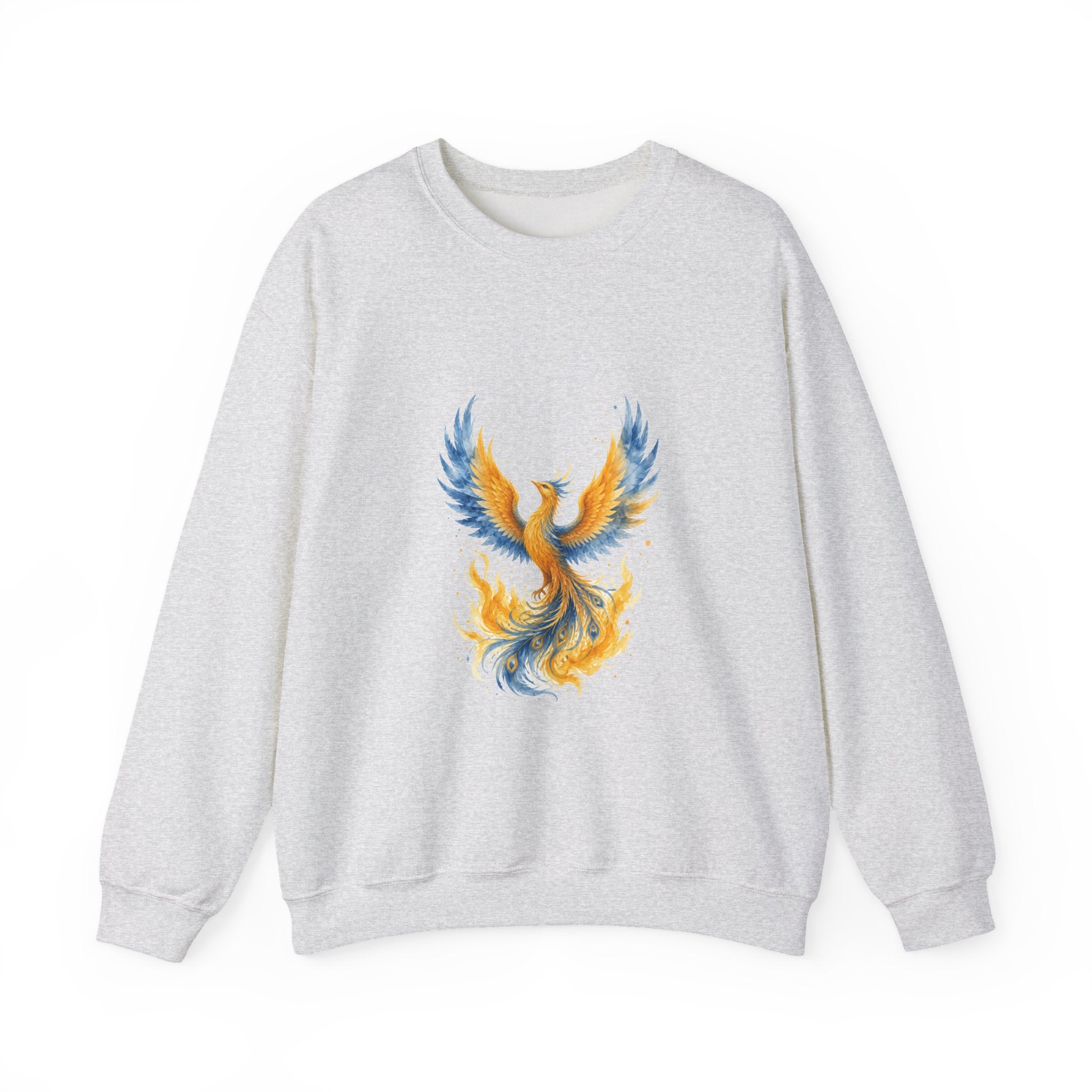 Matching Couple Sweatshirt - Dragon & Phoenix Matching Couple Comfort Colors Crew Watercolor Art His Hers Birthday Gift - Design B
