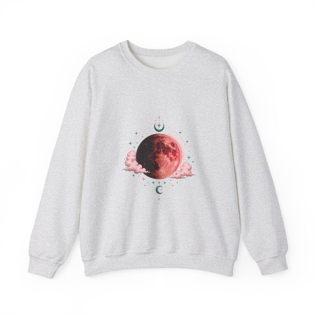 Matching Couple Sweatshirt - Solar & Lunar Eclipse Matching Couple Crewneck Sweatshirt Hand-Drawn Art His Hers Best Friend Gift - Design B