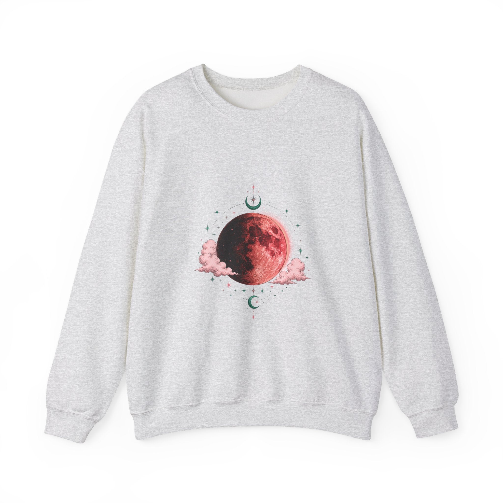 Matching Couple Sweatshirt - Solar & Lunar Eclipse Matching Couple Crewneck Sweatshirt Hand-Drawn Art His Hers Best Friend Gift - Design B