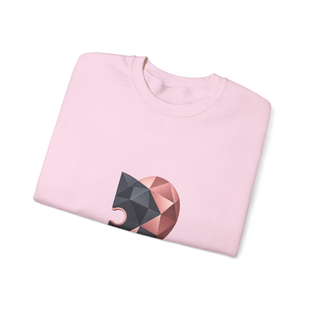 Matching Couple Sweatshirt - Puzzle Pieces Matching Couple Comfort Colors Crew Geometric Art His Hers Love Gift - Design B