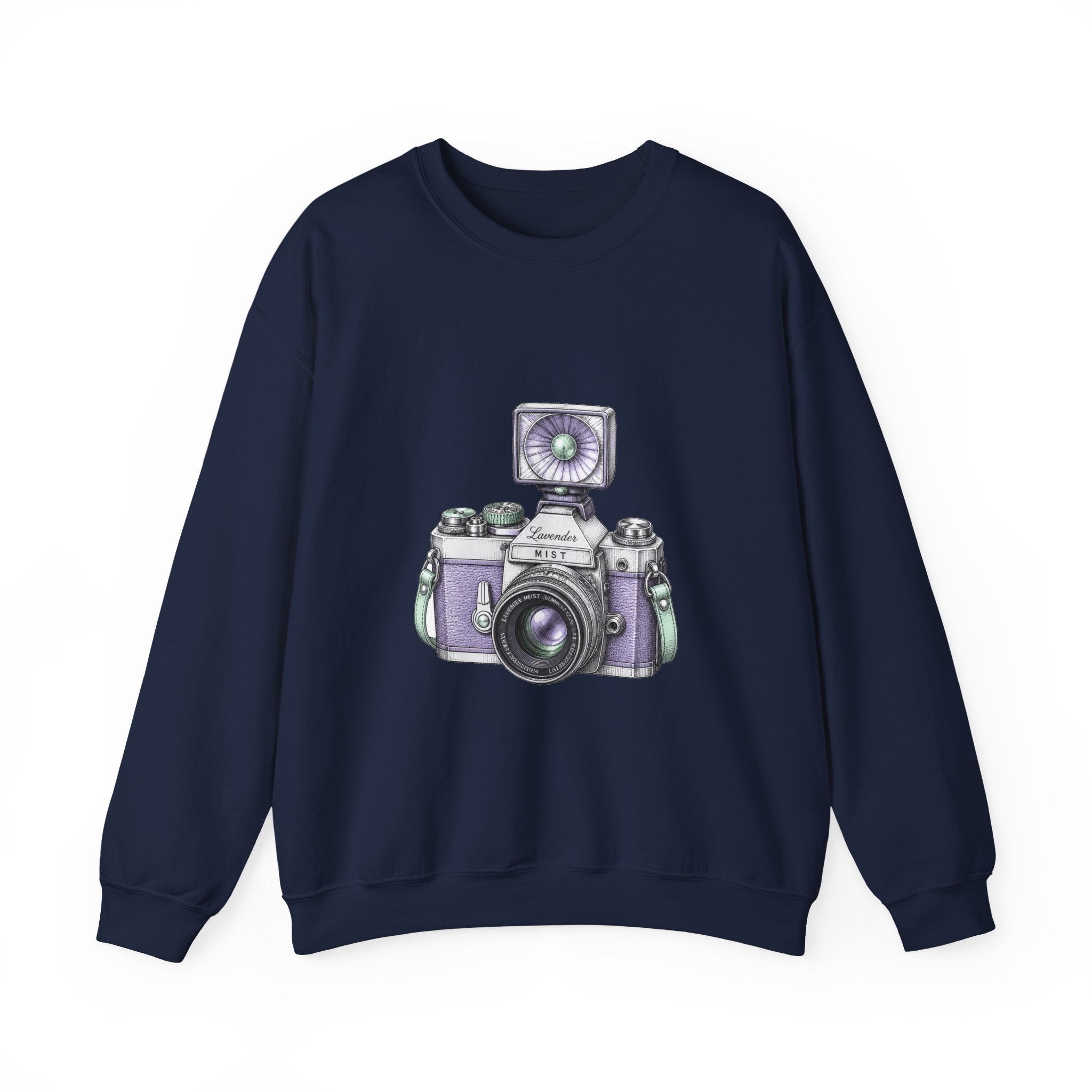 Matching Couple Sweatshirt - Camera & Film Matching Couple Comfort Colors Crew Hand-Drawn Art His Hers Anniversary Gift - Design A