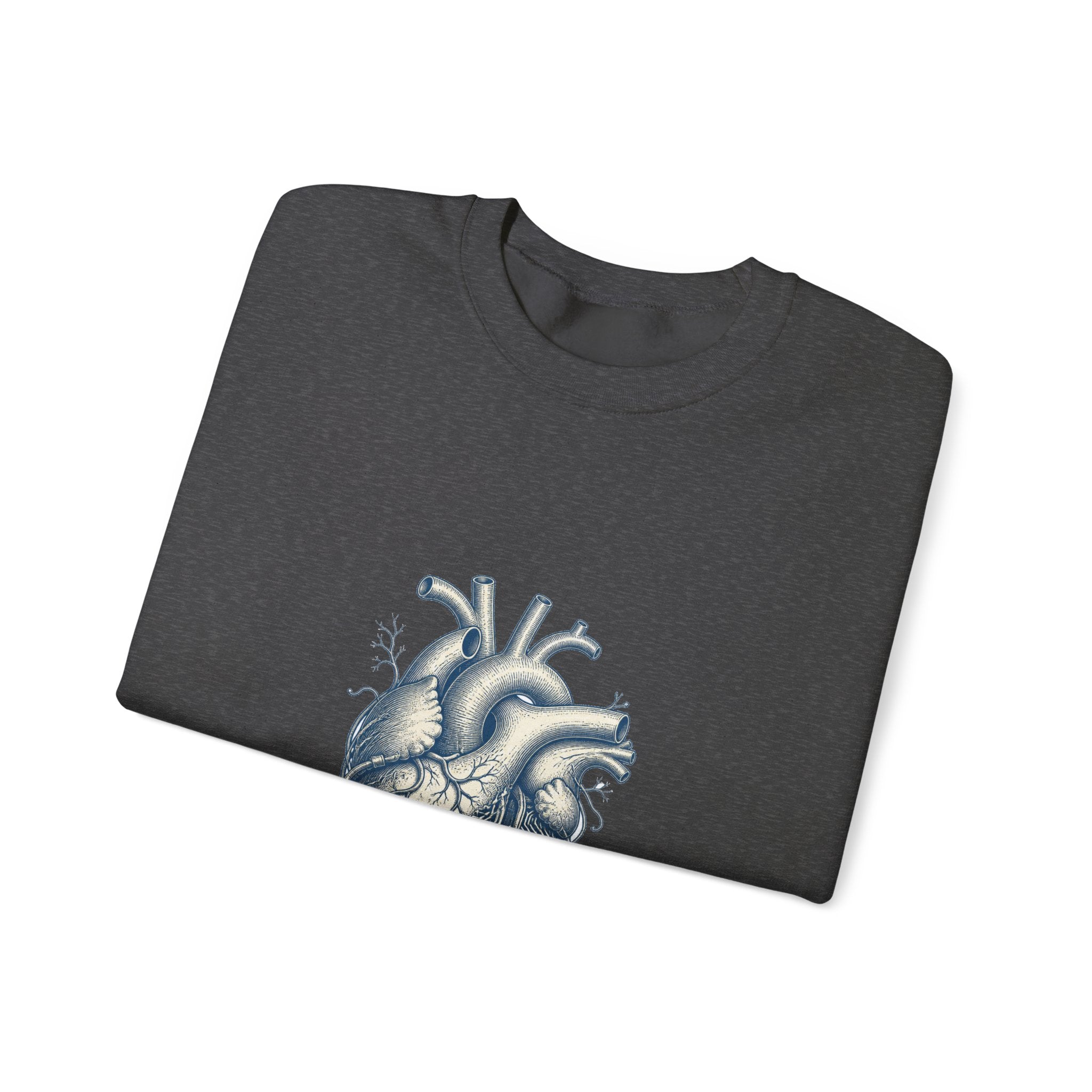 Matching Couple Sweatshirt - Robot & Heart Matching Couple Premium Fleece Sweatshirt Vintage Art His Hers Honeymoon Gift - Design B