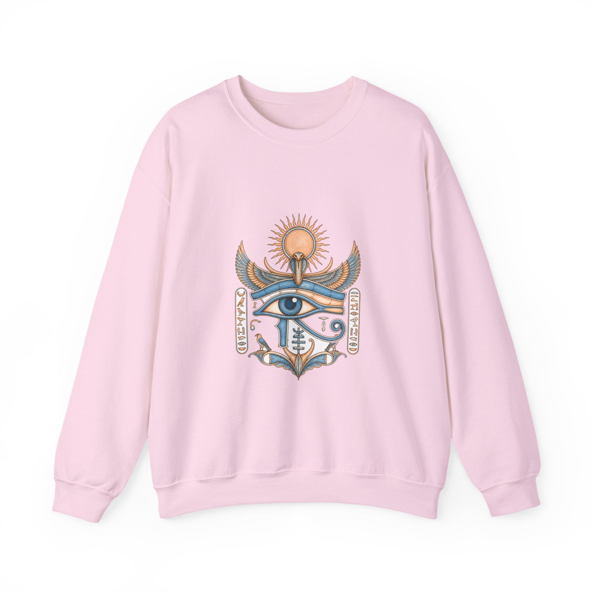 Matching Couple Sweatshirt - Eye of Ra & Horus Matching Couple Comfort Colors Crew Vintage Art His Hers Honeymoon Gift - Design A