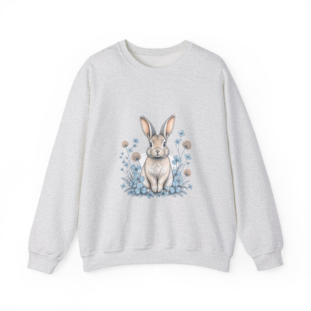 Matching Couple Sweatshirt - Fox & Rabbit Matching Couple Premium Fleece Sweatshirt Hand-Drawn Art His Hers Anniversary Gift - Design B
