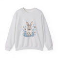Matching Couple Sweatshirt - Fox & Rabbit Matching Couple Premium Fleece Sweatshirt Hand-Drawn Art His Hers Anniversary Gift - Design B