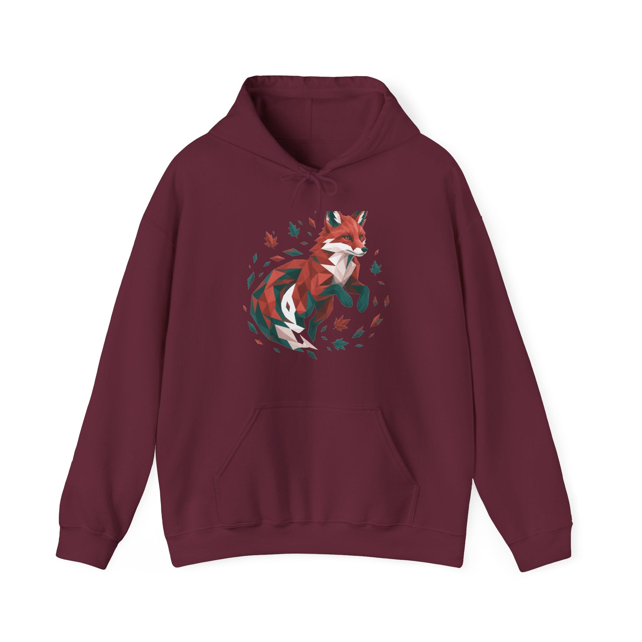 Matching Couple Sweatshirt - Fox & Rabbit Matching Couple Hooded Sweatshirt Geometric Art His Hers Couple Gift - Design A