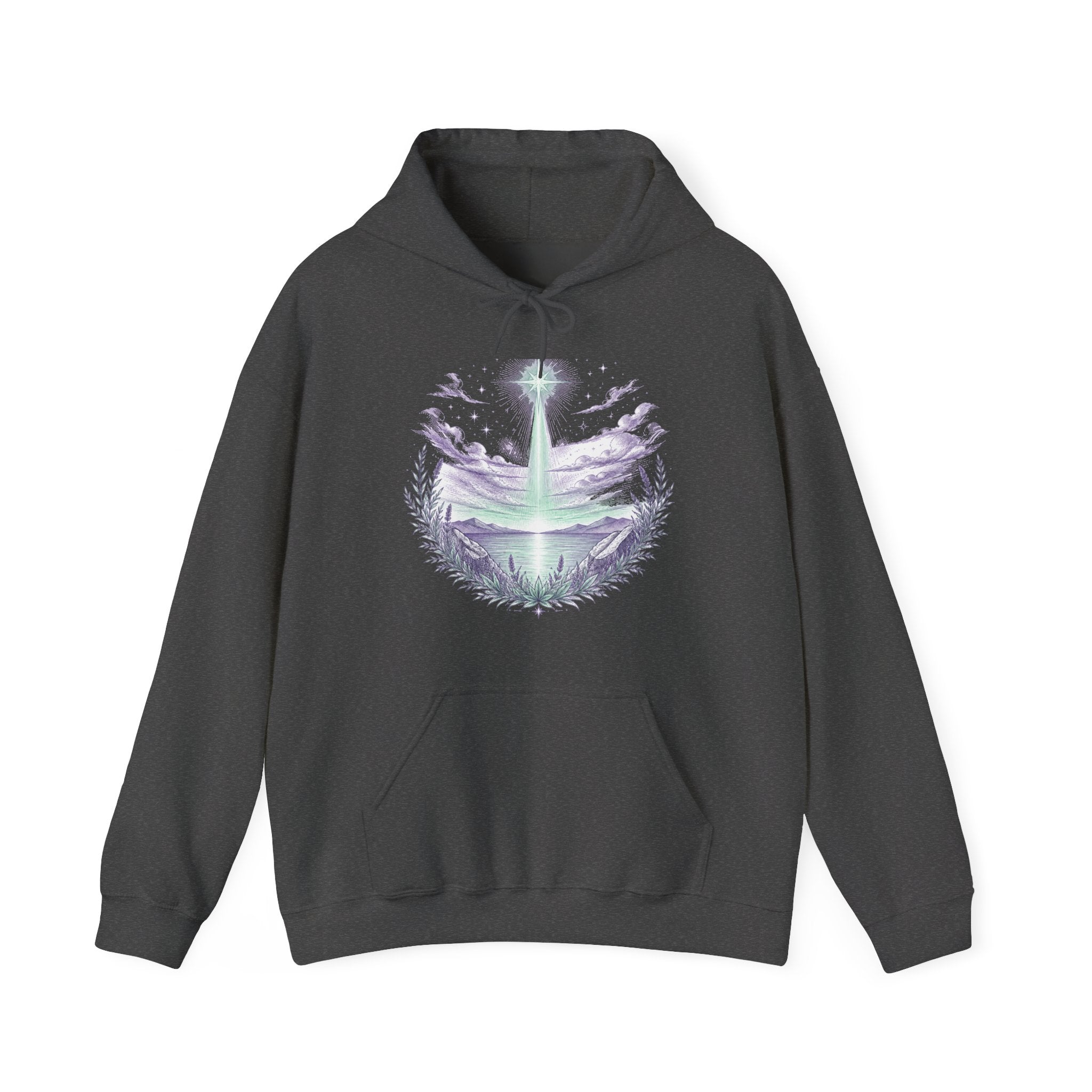 Matching Couple Sweatshirt - Evening & Morning Star Matching Couple Hooded Sweatshirt Hand-Drawn Art His Hers Best Friend Gift - Design A