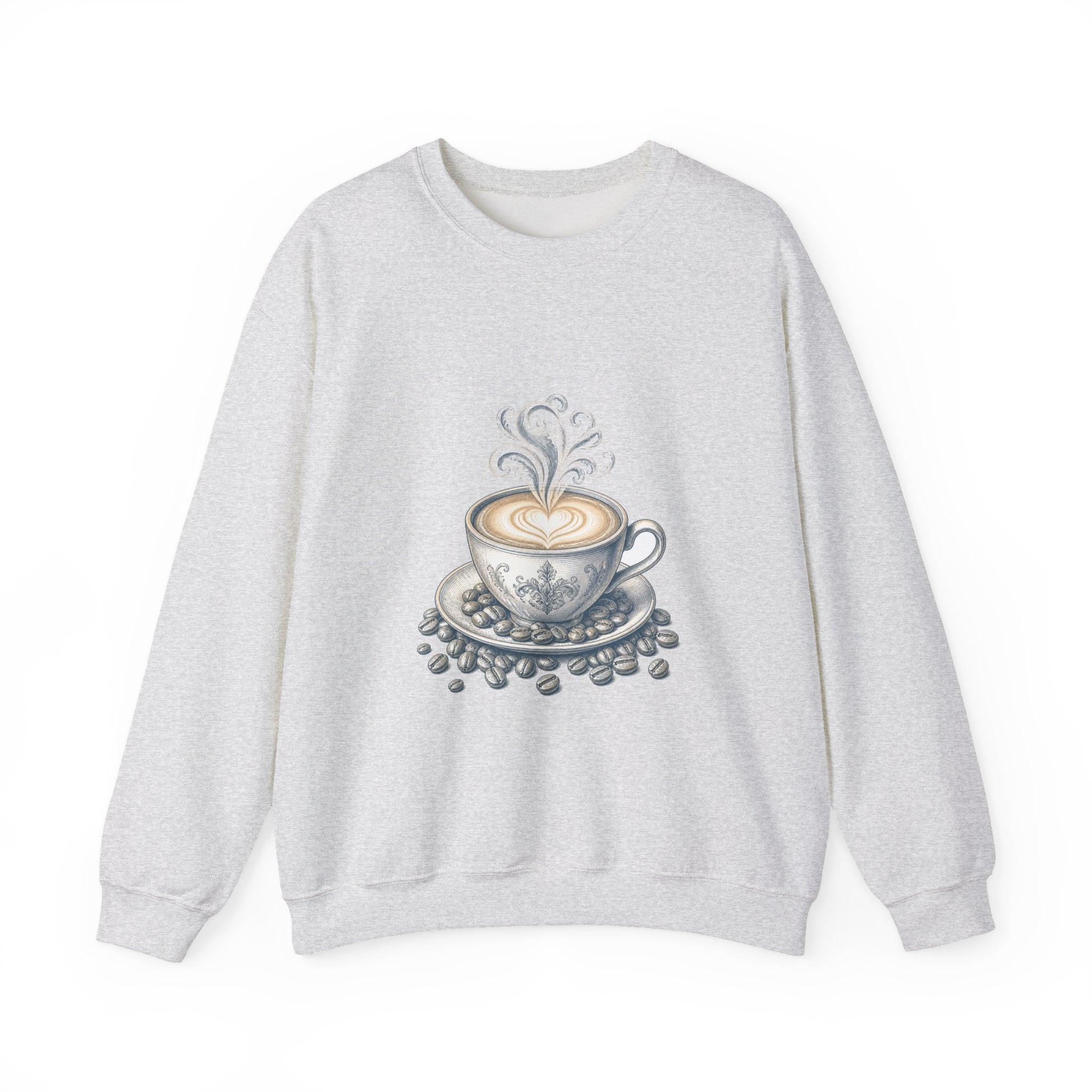 Matching Couple Sweatshirt - Coffee & Tea Matching Couple Comfort Colors Crew Vintage Art His Hers Honeymoon Gift - Design A