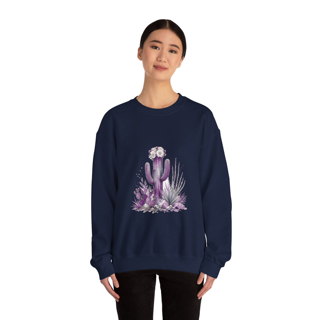 Matching Couple Sweatshirt - Desert & Rainforest Matching Couple Comfort Colors Crew Watercolor Art His Hers Birthday Gift - Design A
