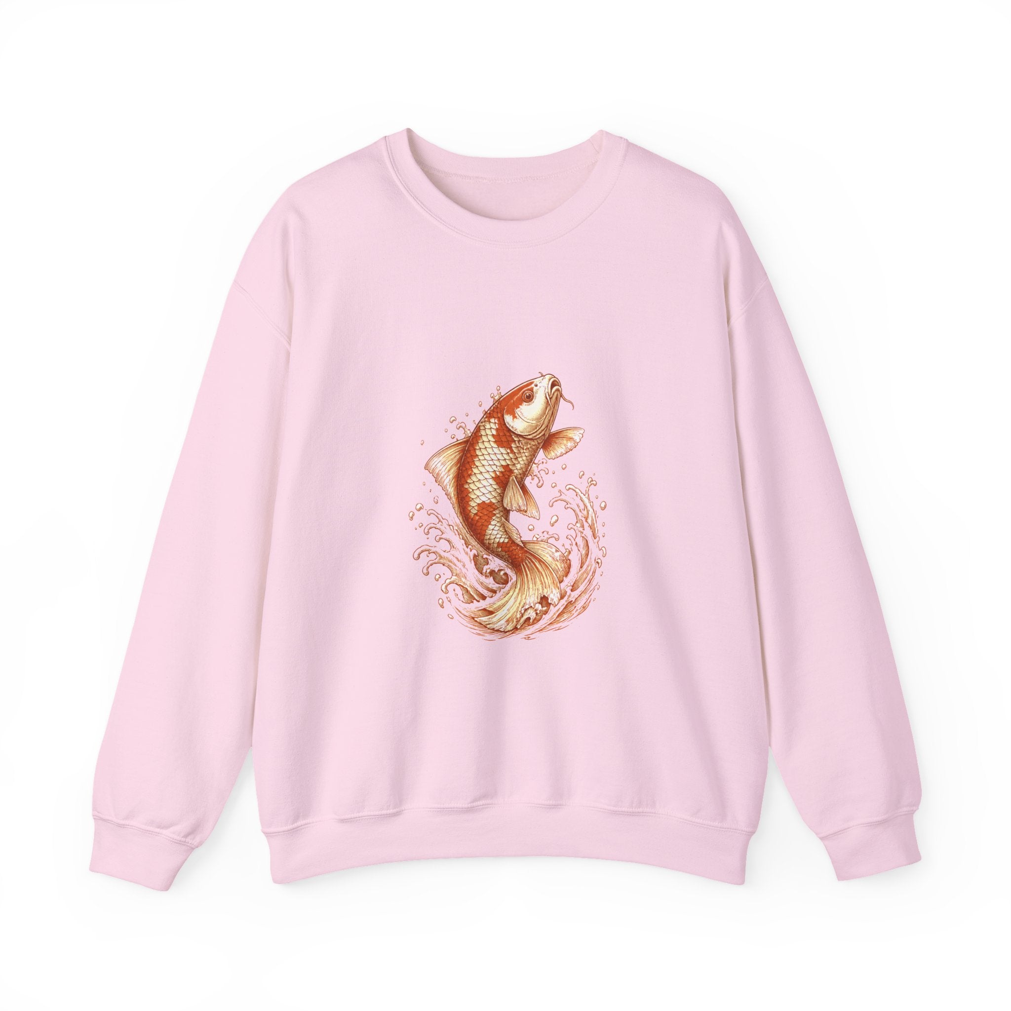 Matching Couple Sweatshirt - Koi Fish Yin Yang Matching Couple Comfort Colors Crew Hand-Drawn Art His Hers Anniversary Gift - Design A