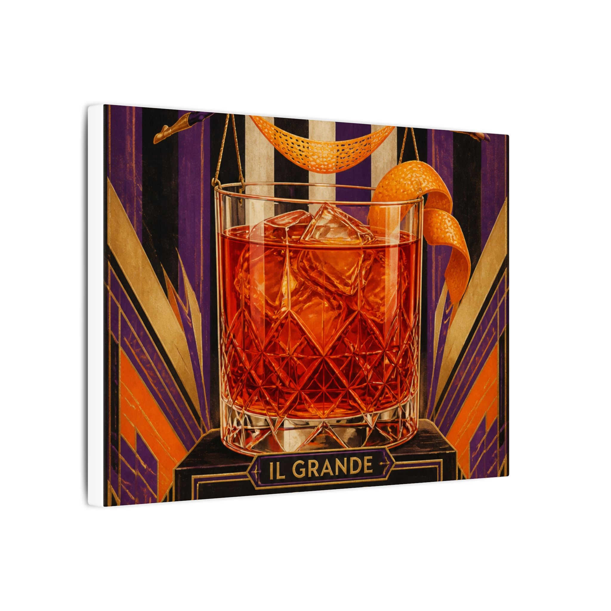 Negroni Trapeze Act Wall Art Canvas 16×20 Art Deco Entryway Decor Maximalist Print