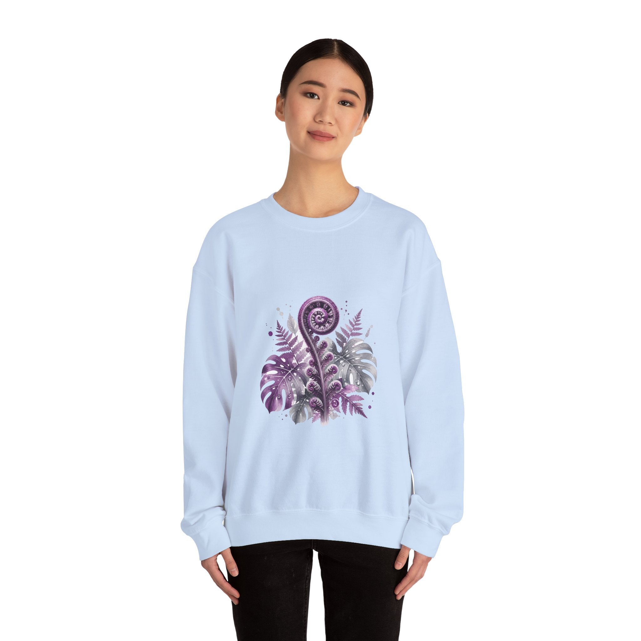 Matching Couple Sweatshirt - Desert & Rainforest Matching Couple Comfort Colors Crew Watercolor Art His Hers Birthday Gift - Design B