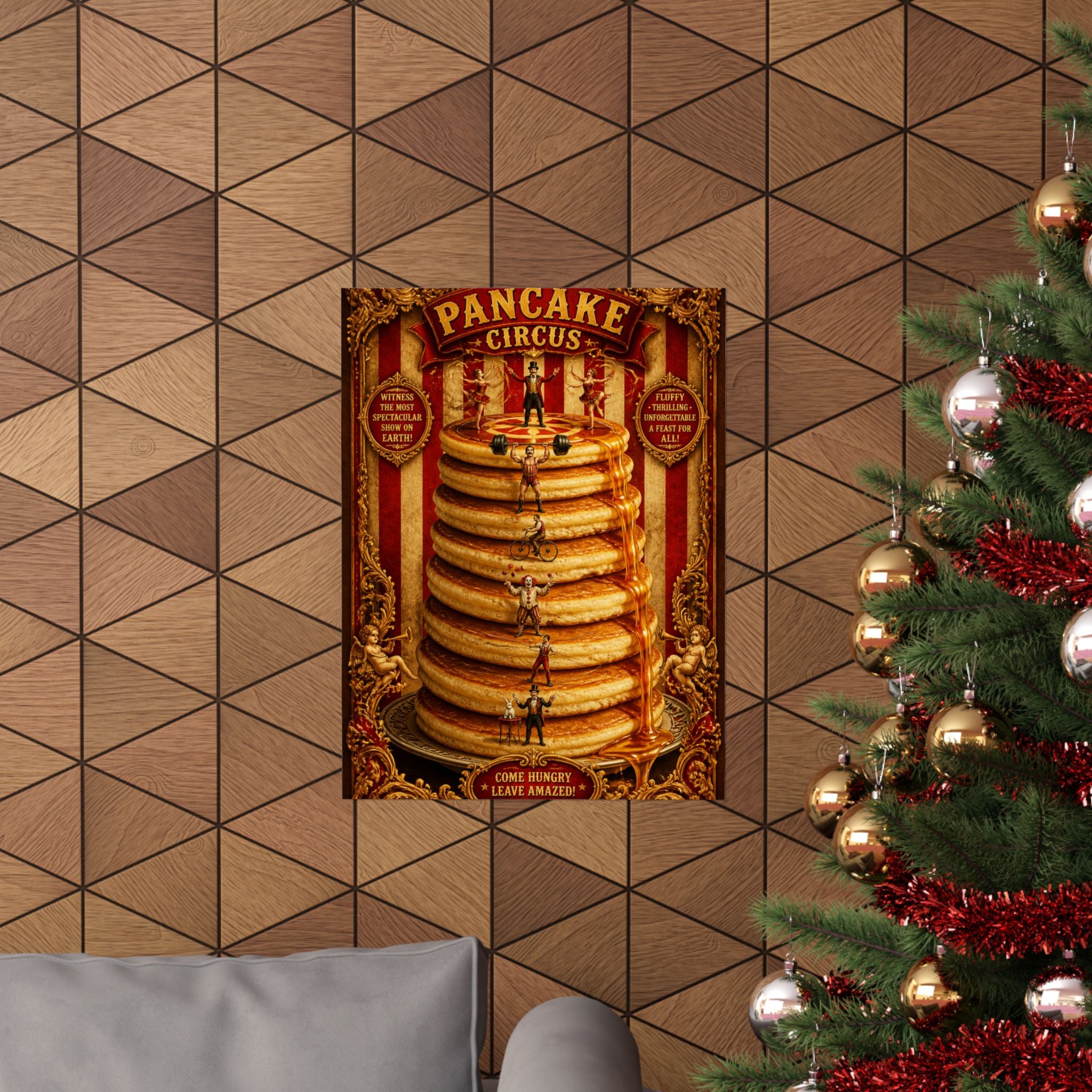 Pancake Stack Platform Wall Art Poster 24×36 Baroque Studio Decor Maximalist Print