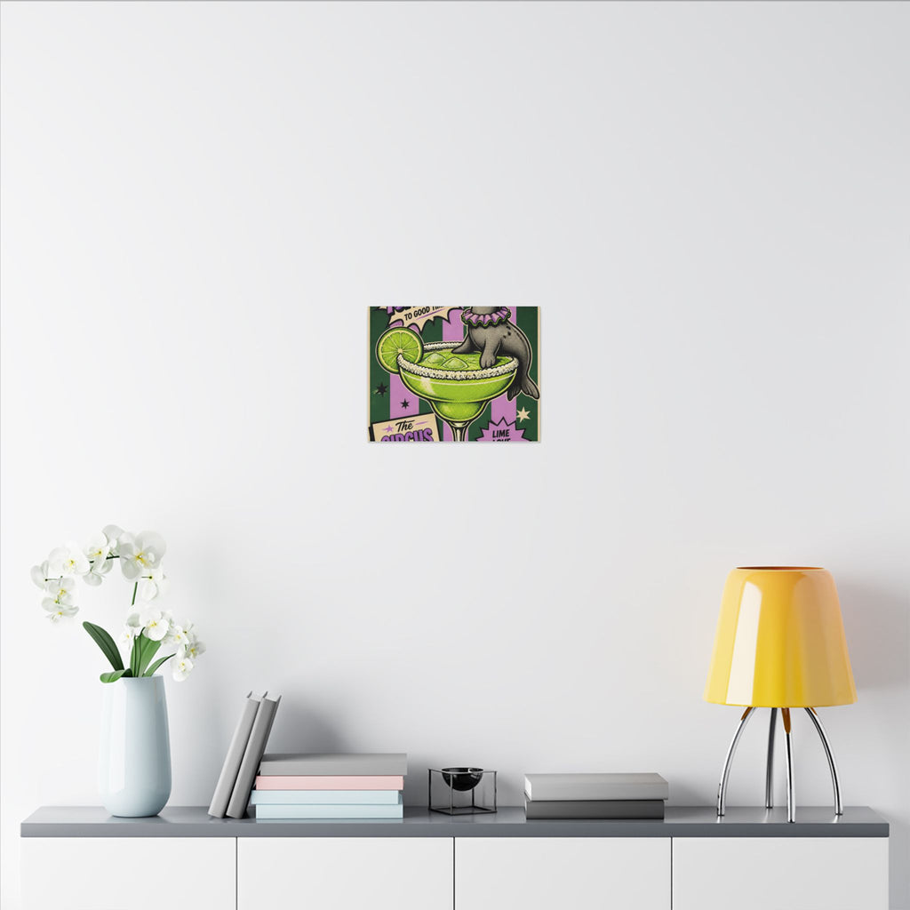 Margarita Balancing Seal Wall Art Canvas 16×20 Pop Art Living Room Decor Maximalist Print