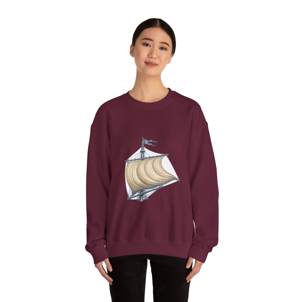 Matching Couple Sweatshirt - Anchor & Sail Matching Couple Premium Fleece Sweatshirt Vintage Art His Hers Honeymoon Gift - Design B