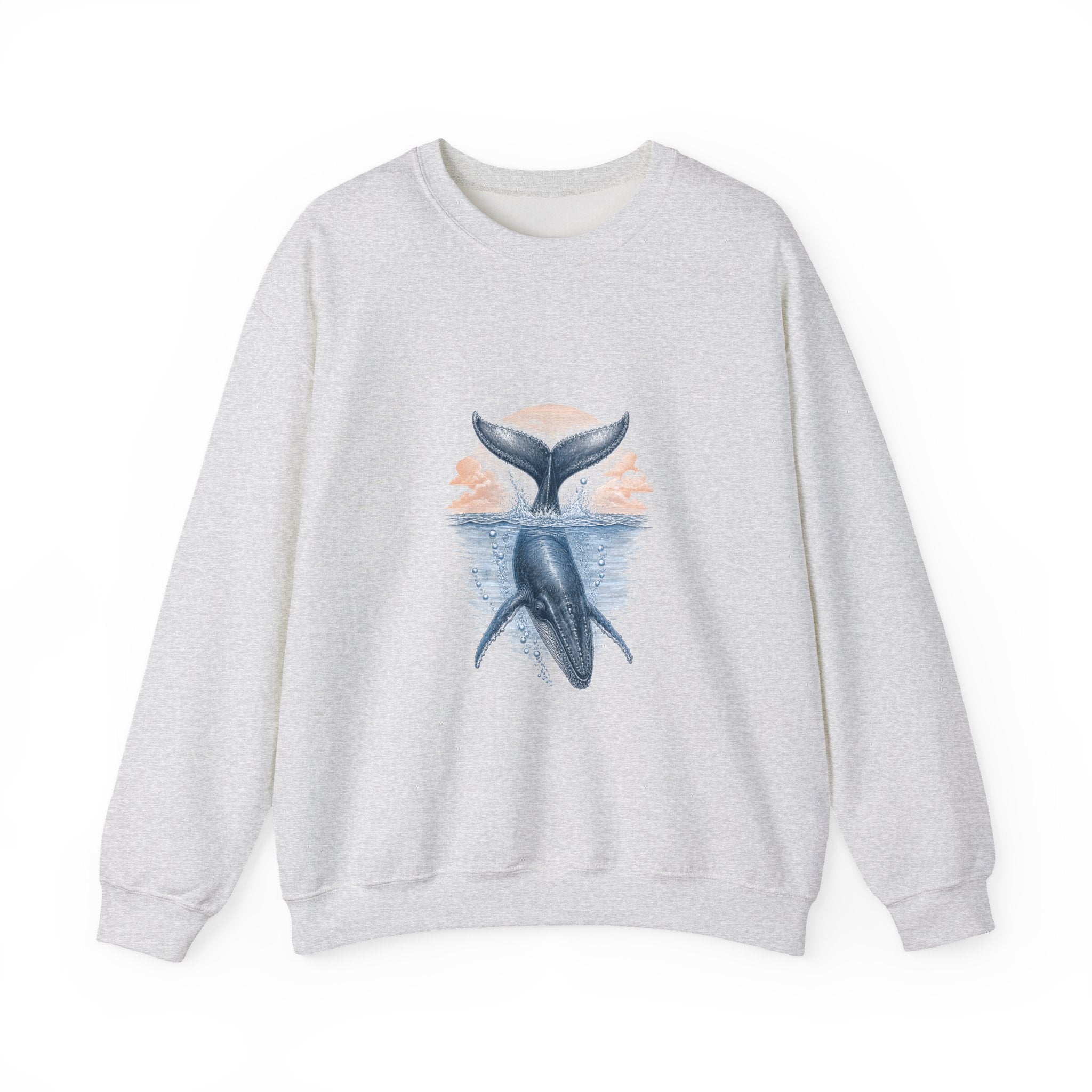 Matching Couple Sweatshirt - Eagle & Whale Matching Couple Comfort Colors Crew Vintage Art His Hers Honeymoon Gift - Design B