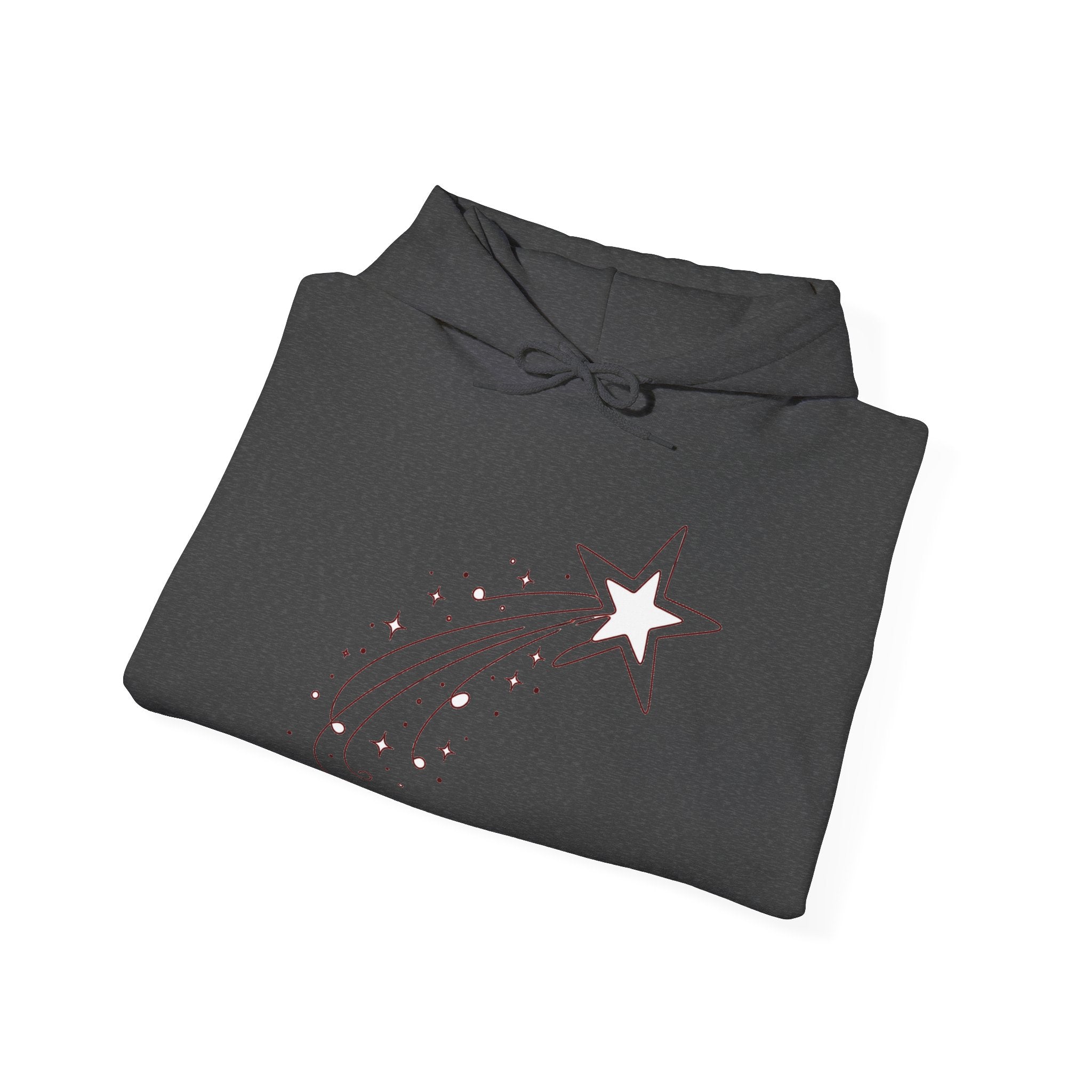 Matching Couple Sweatshirt - Shooting Star & North Star Matching Couple Hooded Sweatshirt Minimalist Art His Hers Valentine Gift - Design A