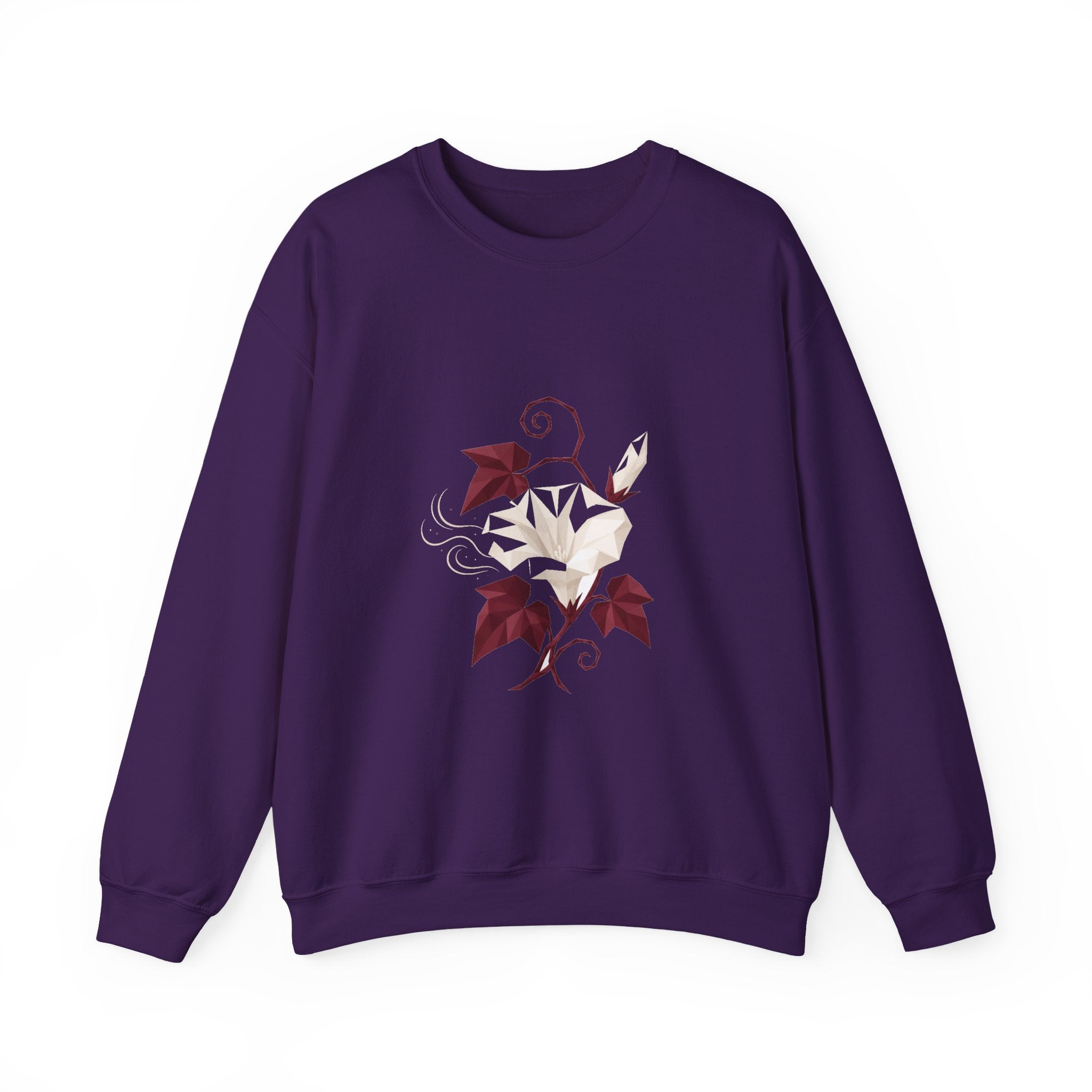 Matching Couple Sweatshirt - Sunflower & Moonflower Matching Couple Premium Fleece Sweatshirt Geometric Art His Hers Love Gift - Design B