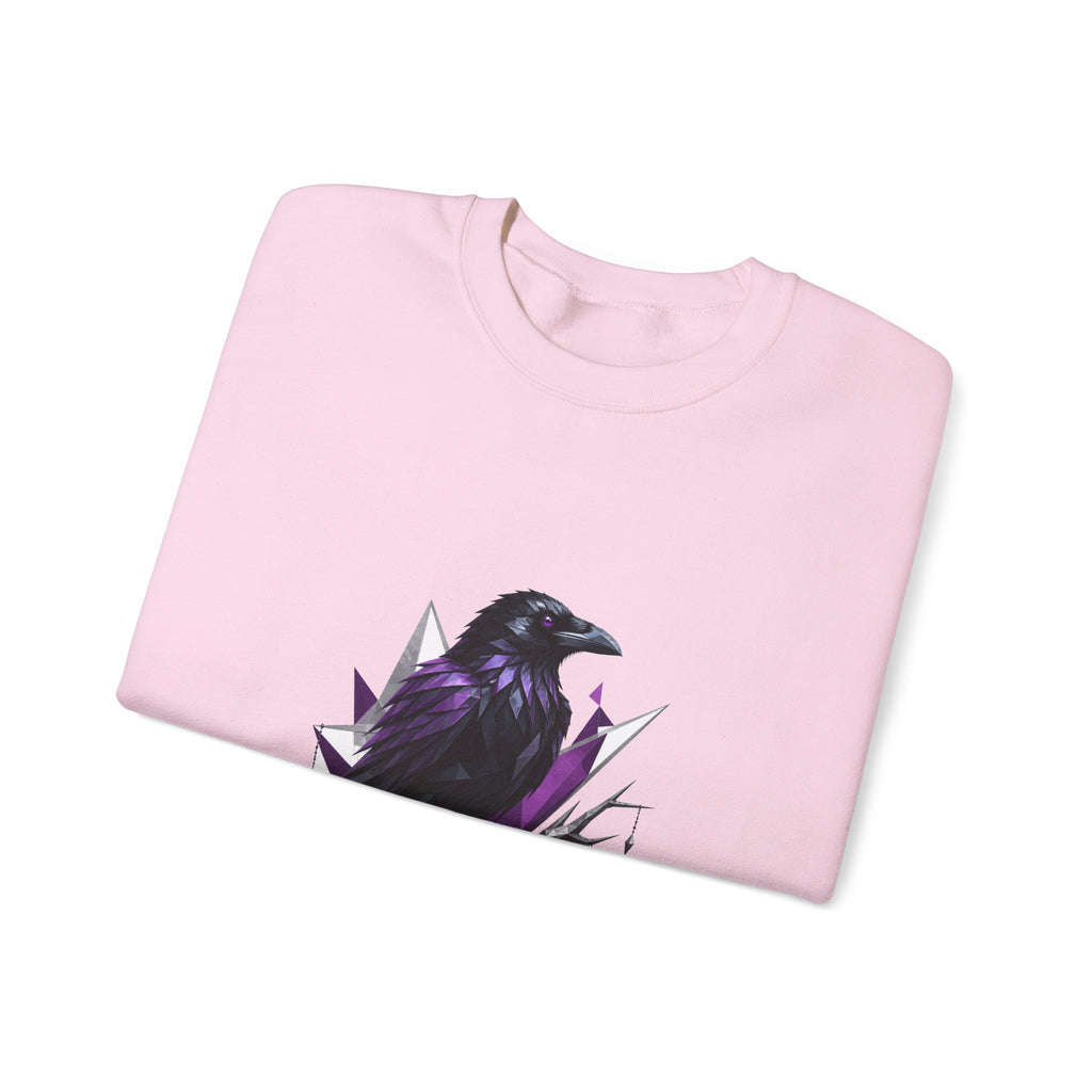 Matching Couple Sweatshirt - Raven & Swan Matching Couple Premium Fleece Sweatshirt Geometric Art His Hers Love Gift - Design A