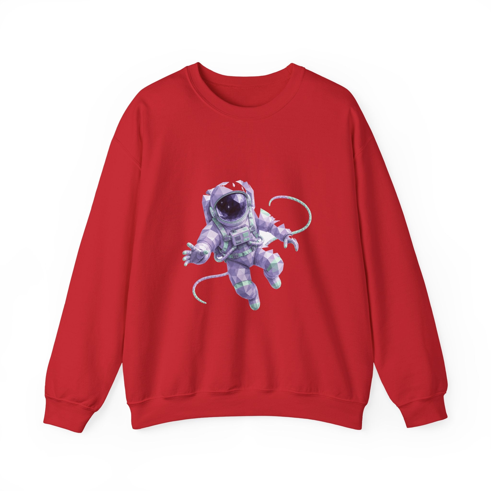 Matching Couple Sweatshirt - Astronaut & Planet Matching Couple Crewneck Sweatshirt Geometric Art His Hers Couple Gift - Design A