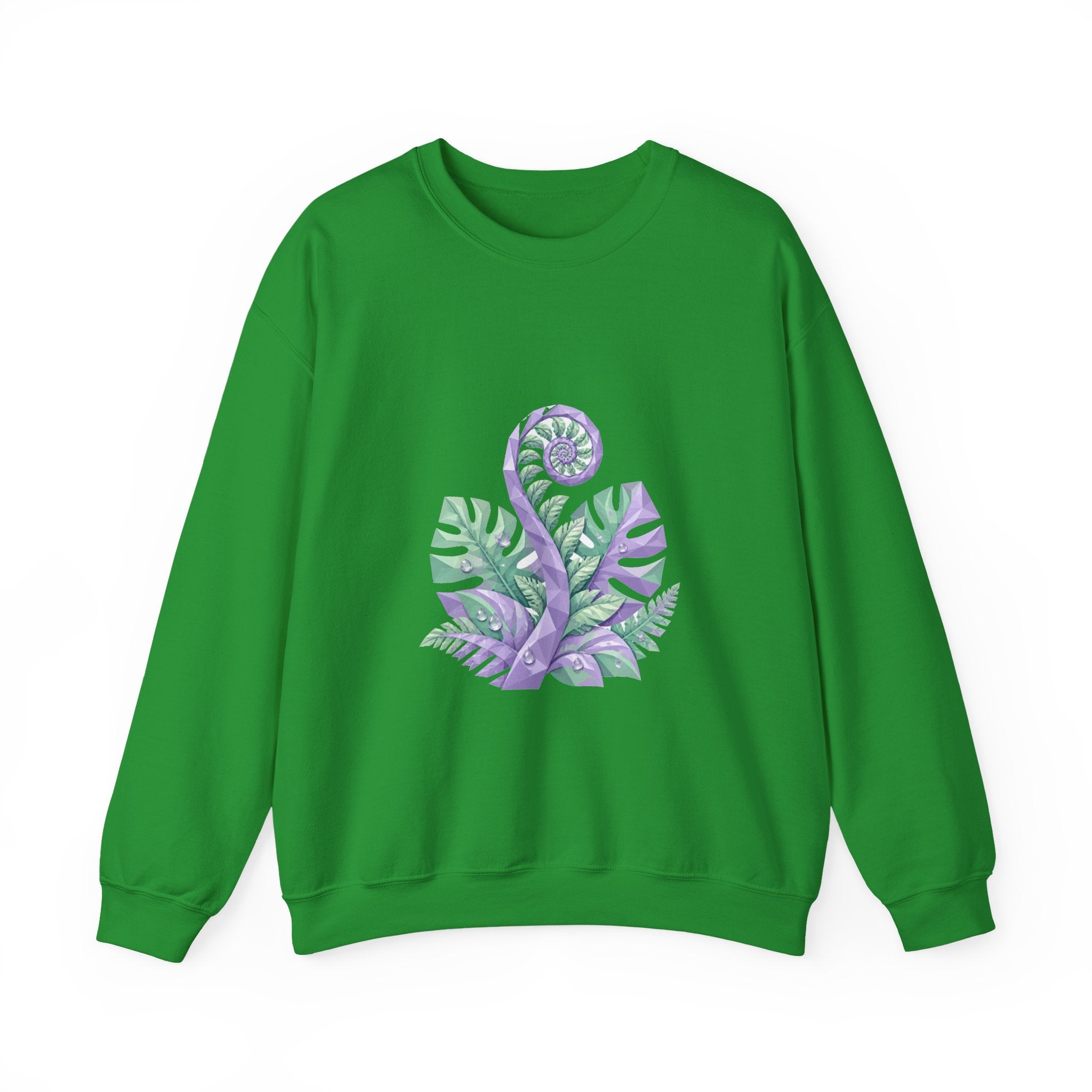 Matching Couple Sweatshirt - Desert & Rainforest Matching Couple Premium Fleece Sweatshirt Geometric Art His Hers Love Gift - Design B