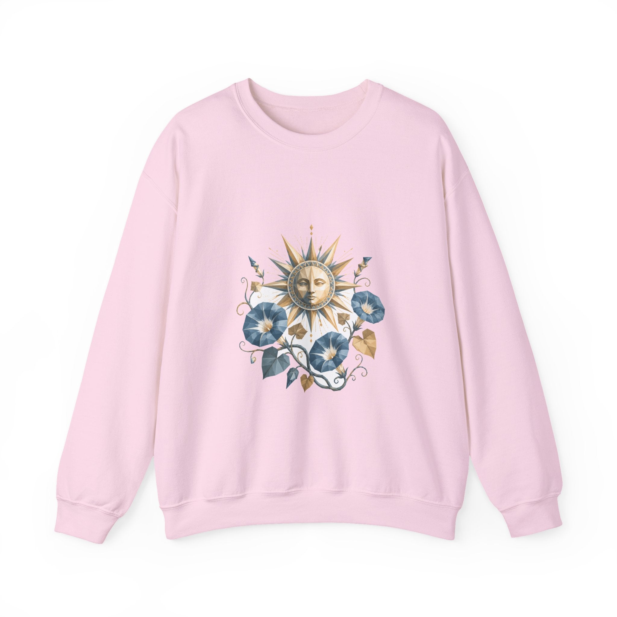 Matching Couple Sweatshirt - Sun & Moon Matching Couple Crewneck Sweatshirt Geometric Art His Hers Couple Gift - Design B