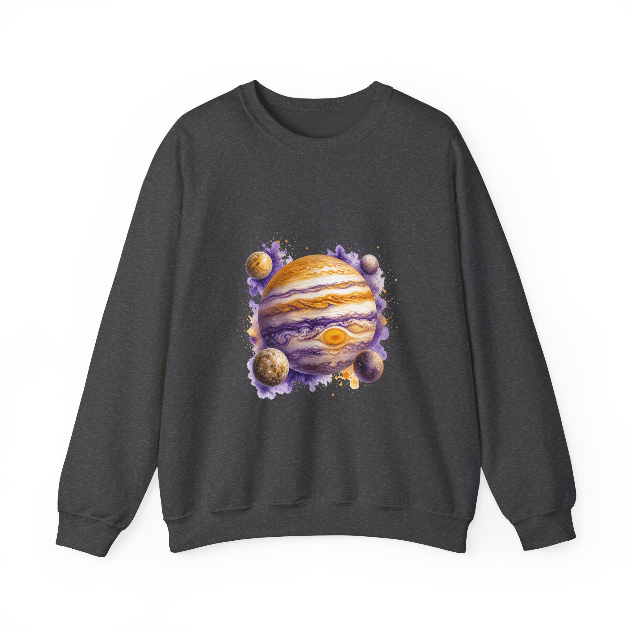 Matching Couple Sweatshirt - Saturn & Jupiter Matching Couple Comfort Colors Crew Watercolor Art His Hers Birthday Gift - Design B