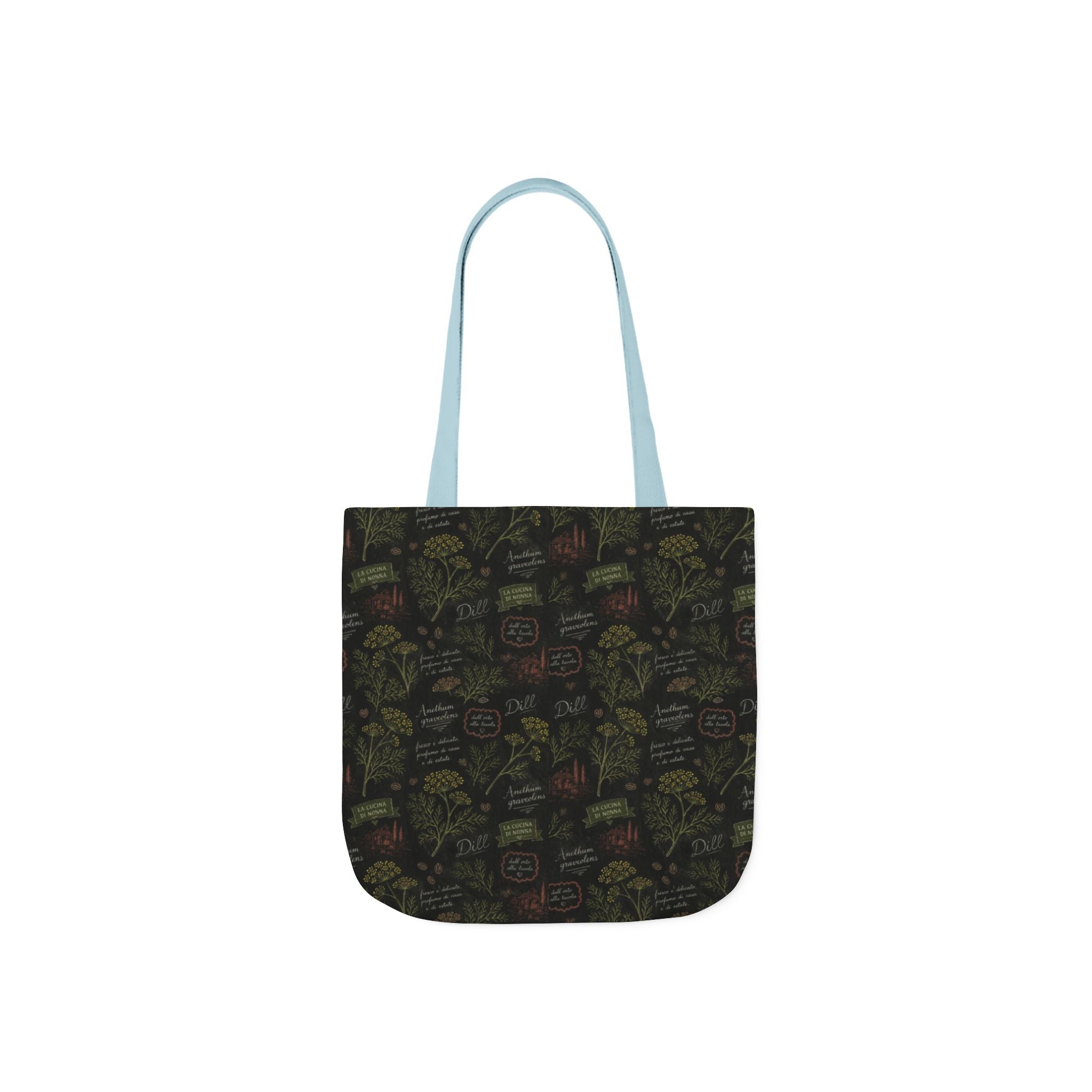 Dill Fronds Canvas Tote Bag Mediterranean Kitchen Chalk Art Design Italian Cottagecore Gift