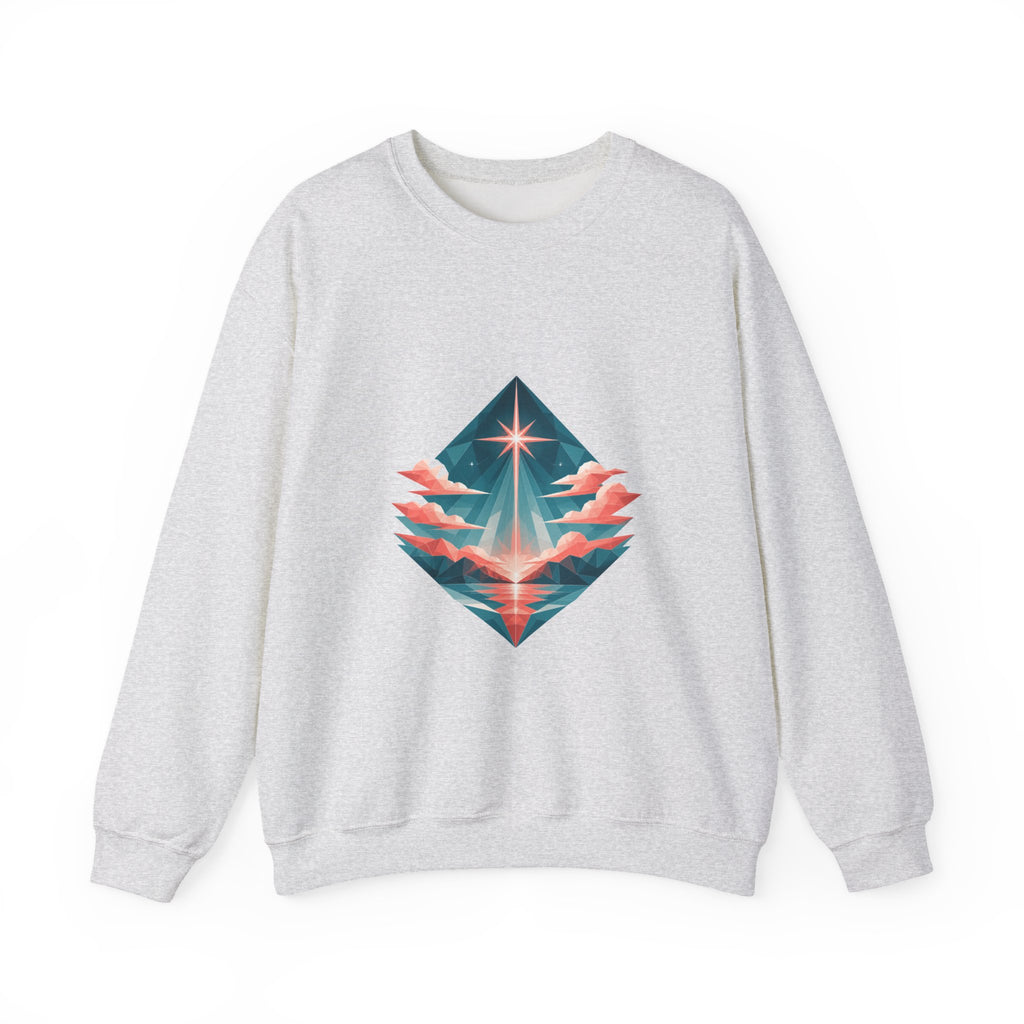 Matching Couple Sweatshirt - Evening & Morning Star Matching Couple Comfort Colors Crew Geometric Art His Hers Love Gift - Design A