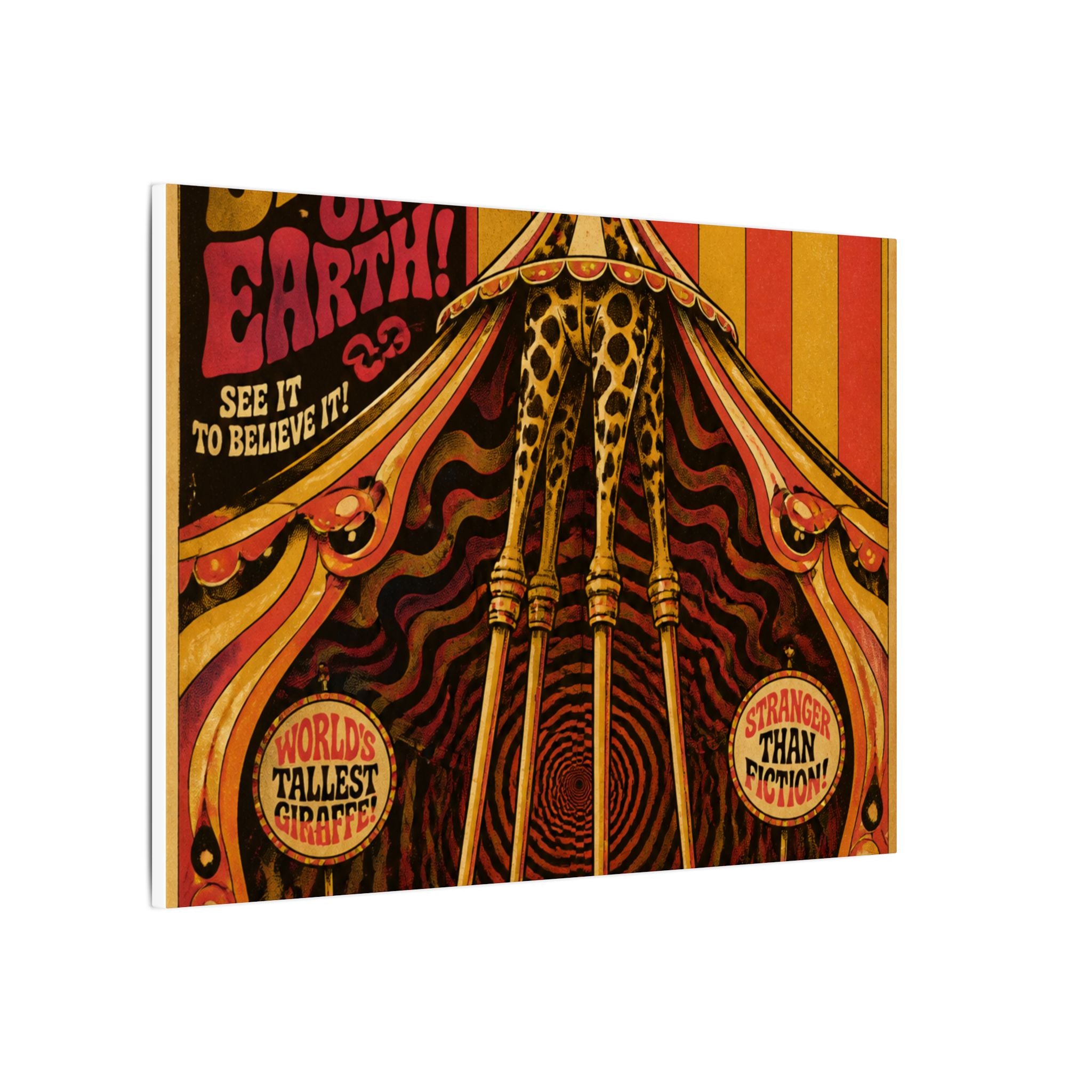Giraffe on Stilts Wall Art Canvas 16×20 Psychedelic Cafe Decor Maximalist Print