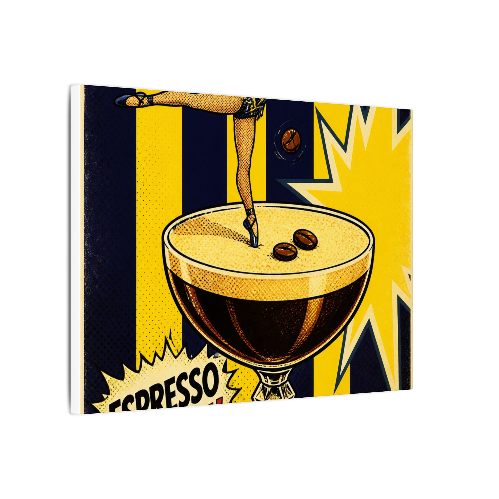 Espresso Martini Acrobat Wall Art Canvas 16×20 Pop Art Living Room Decor Maximalist Print