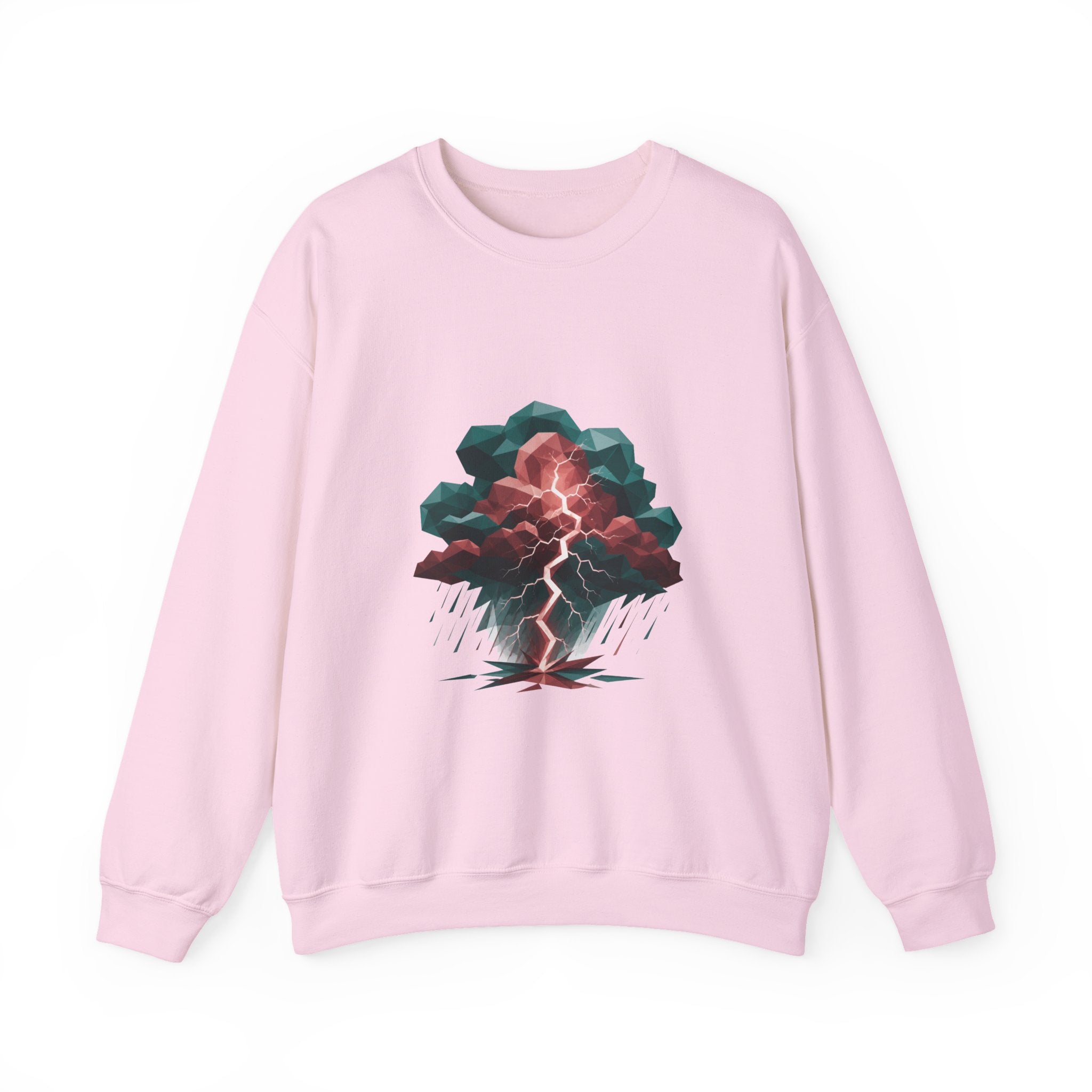Matching Couple Sweatshirt - Storm & Rainbow Matching Couple Crewneck Sweatshirt Geometric Art His Hers Couple Gift - Design A