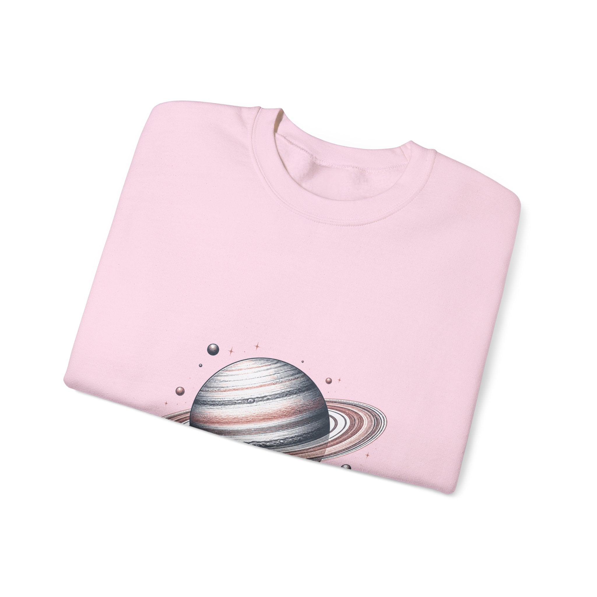 Matching Couple Sweatshirt - Saturn & Jupiter Matching Couple Crewneck Sweatshirt Hand-Drawn Art His Hers Best Friend Gift - Design A