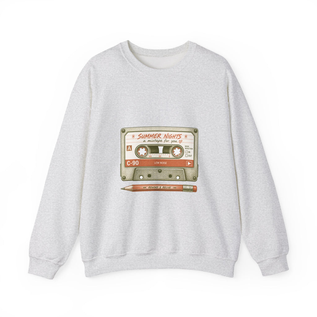 Matching Couple Sweatshirt - Vinyl & Cassette Matching Couple Premium Fleece Sweatshirt Vintage Art His Hers Honeymoon Gift - Design B