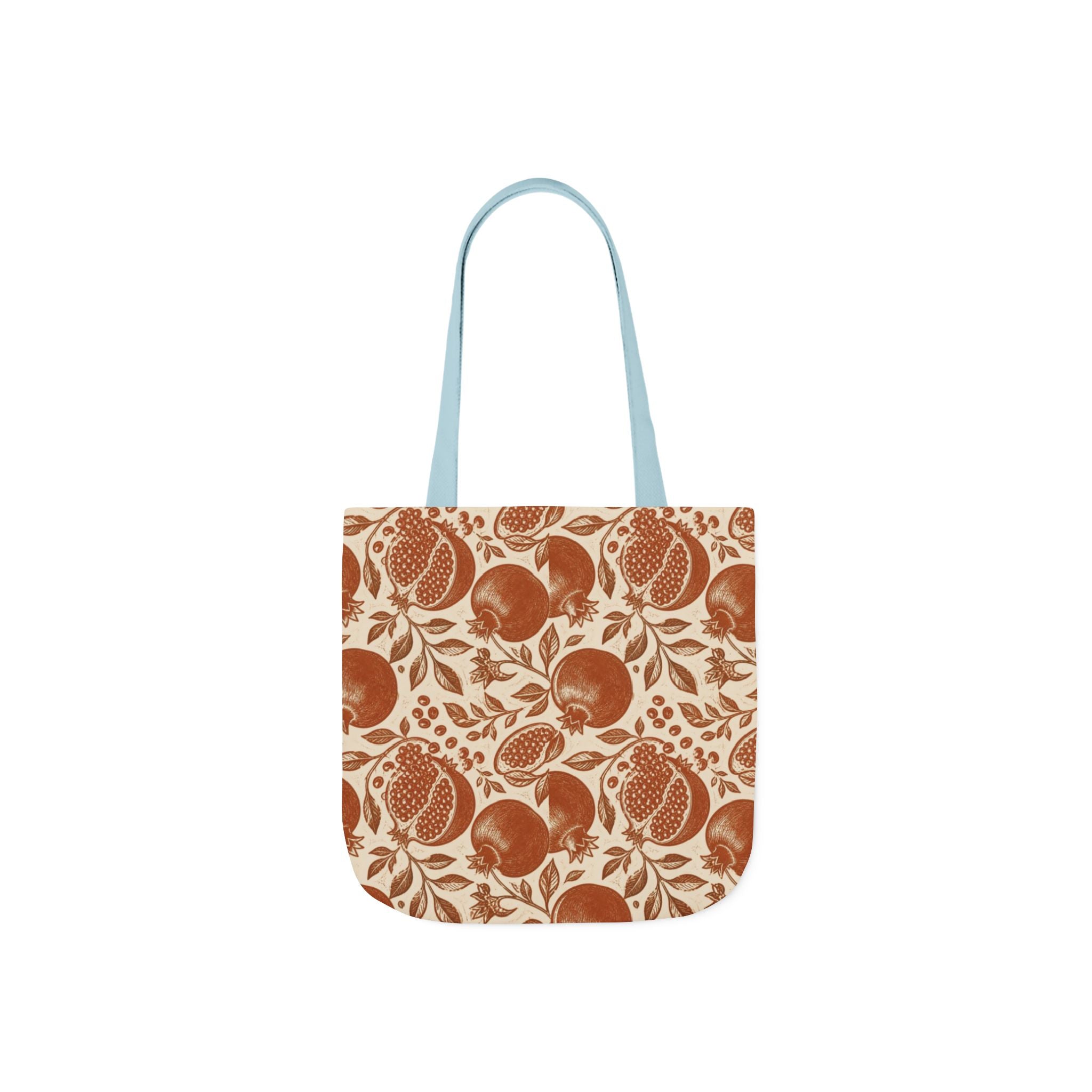 Split Pomegranates Canvas Tote Bag Mediterranean Kitchen Linocut Design Italian Cottagecore Gift