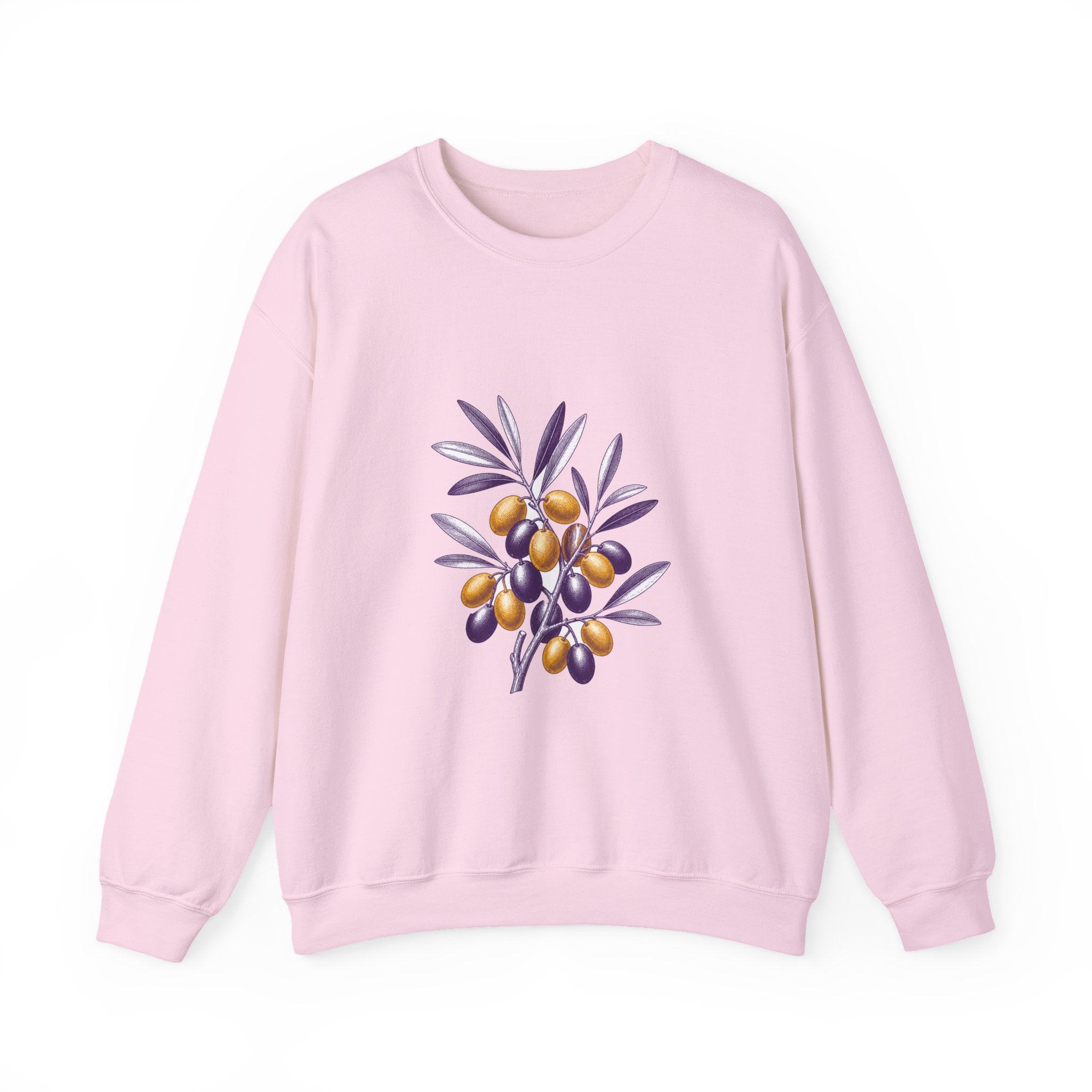 Matching Couple Sweatshirt - Olive Branch & Fig Matching Couple Premium Fleece Sweatshirt Vintage Art His Hers Honeymoon Gift - Design A