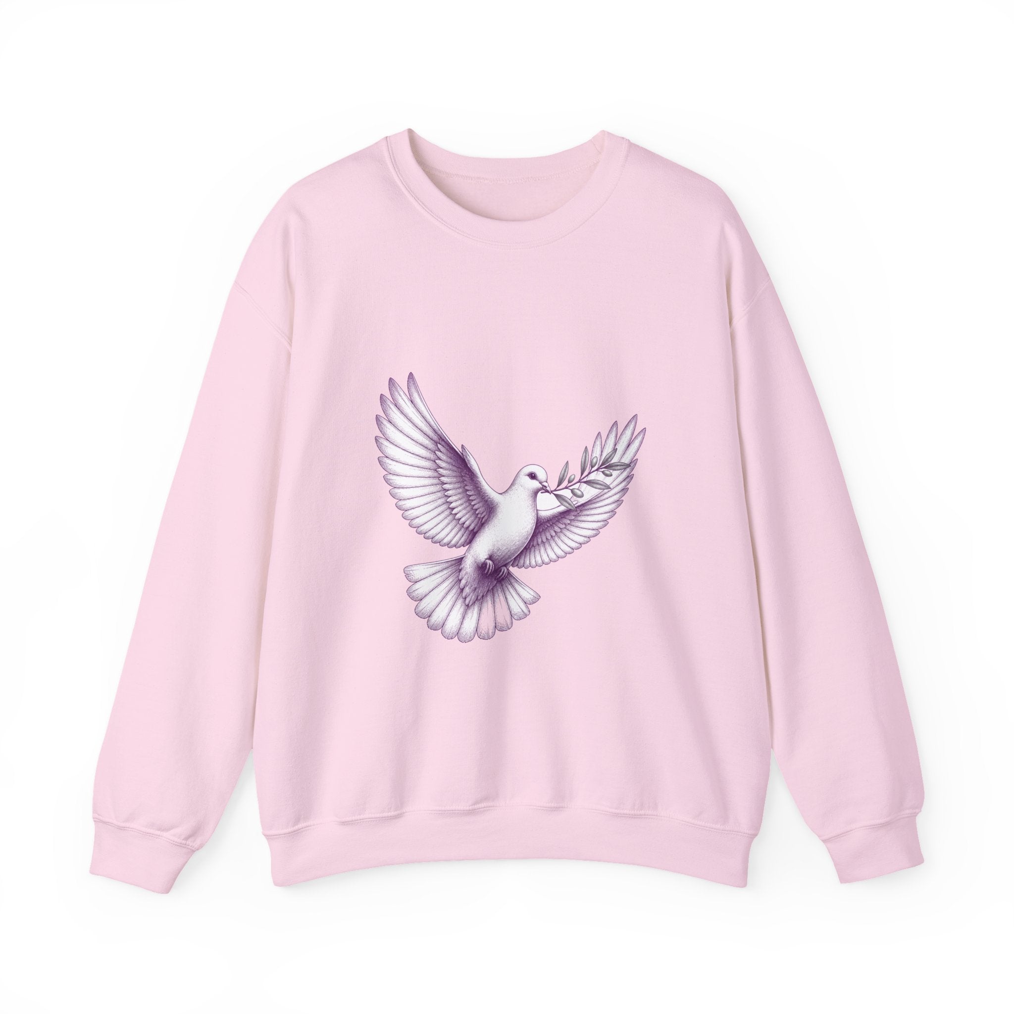Matching Couple Sweatshirt - Wolf & Dove Matching Couple Comfort Colors Crew Hand-Drawn Art His Hers Anniversary Gift - Design B