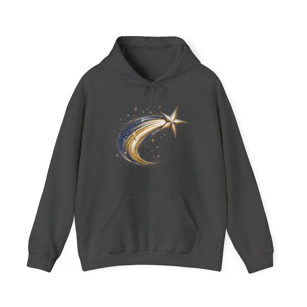 Matching Couple Sweatshirt - Shooting Star & North Star Matching Couple Hooded Sweatshirt Hand-Drawn Art His Hers Best Friend Gift - Design A