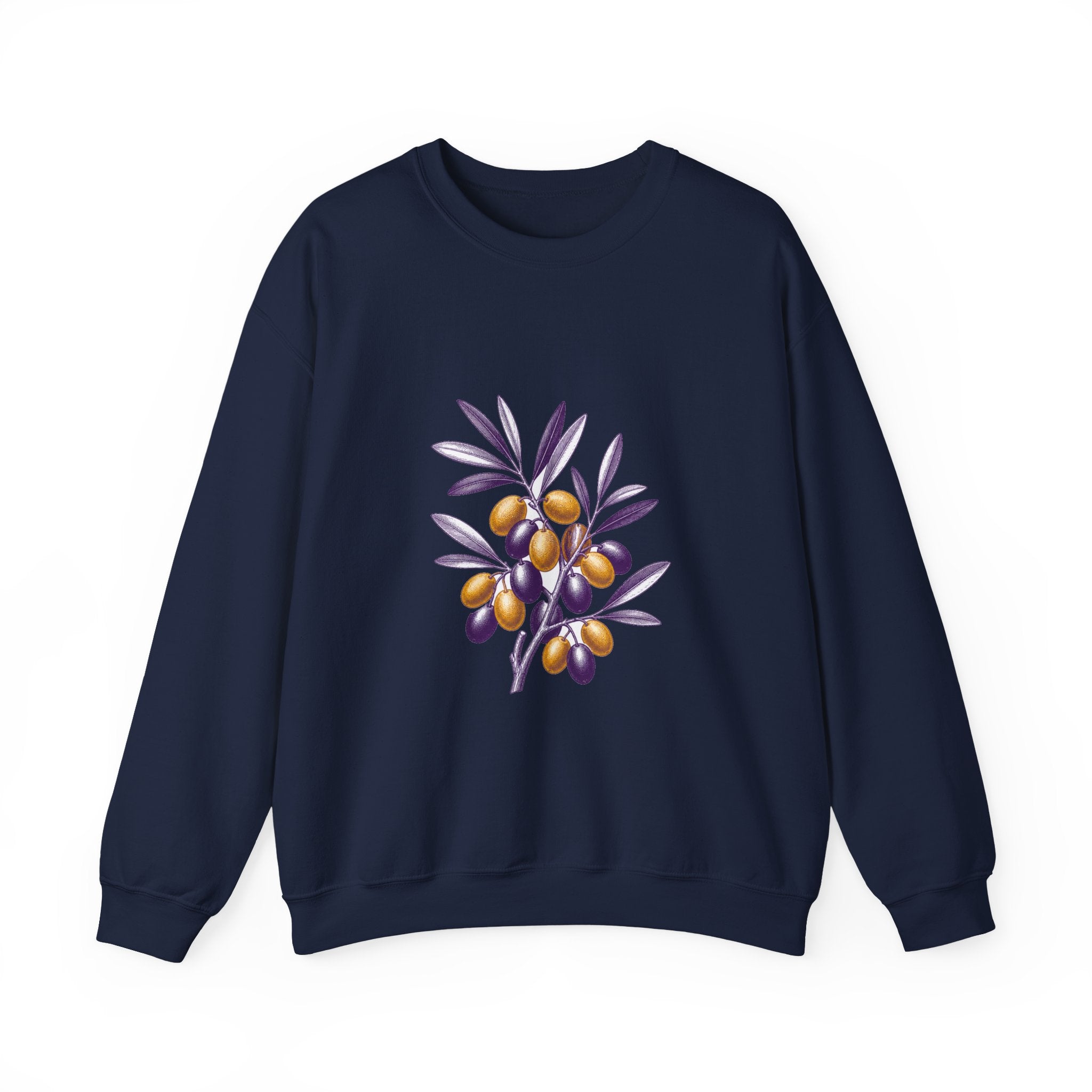 Matching Couple Sweatshirt - Olive Branch & Fig Matching Couple Premium Fleece Sweatshirt Vintage Art His Hers Honeymoon Gift - Design A